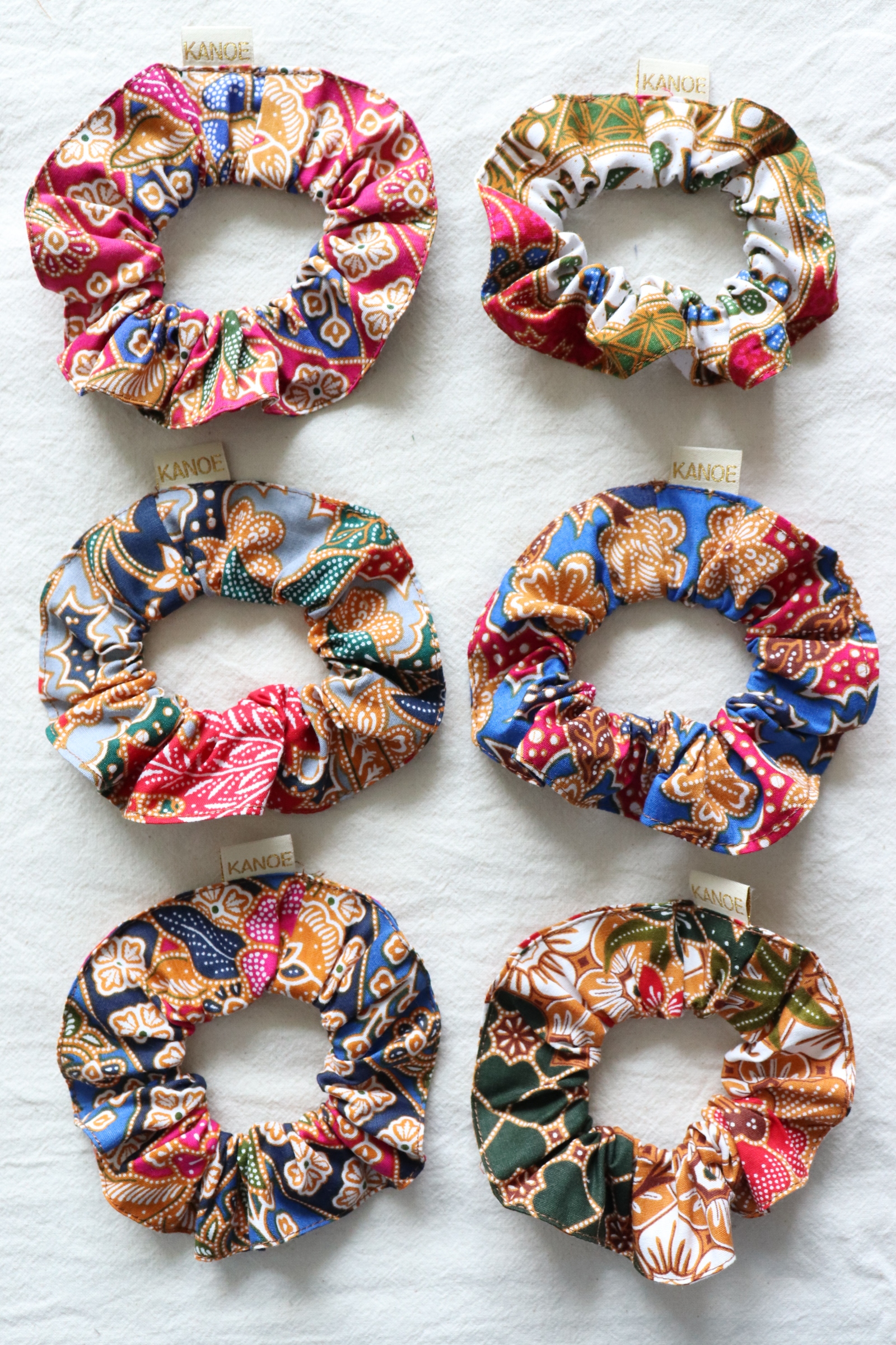 Batik Scrunchies [Set of 6] - Rainbow Sprinkles