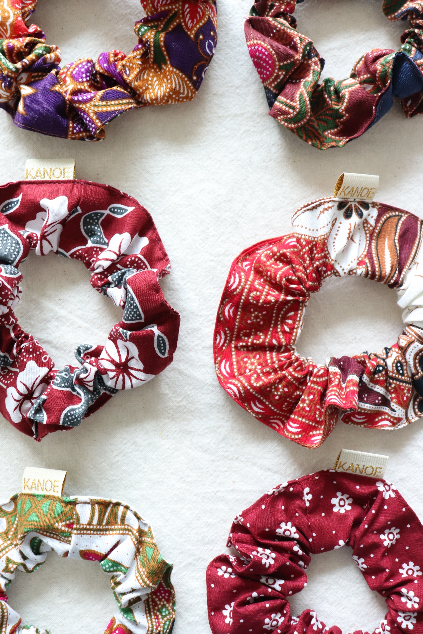 Batik Scrunchies [Set of 6] - Strawberry