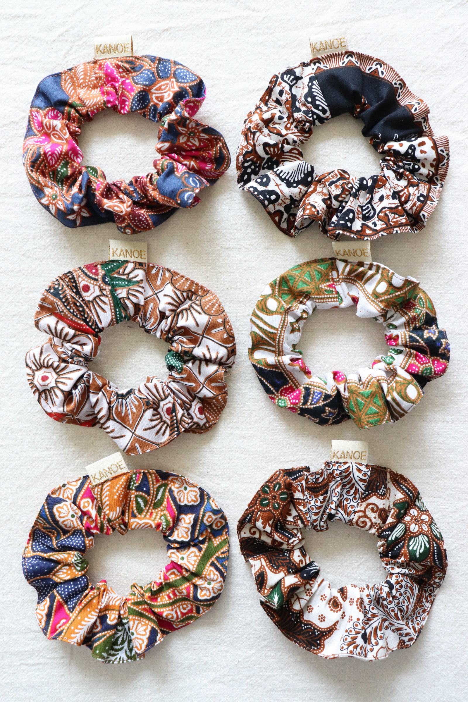 Batik Scrunchies [Set of 6] - Sugar Ice