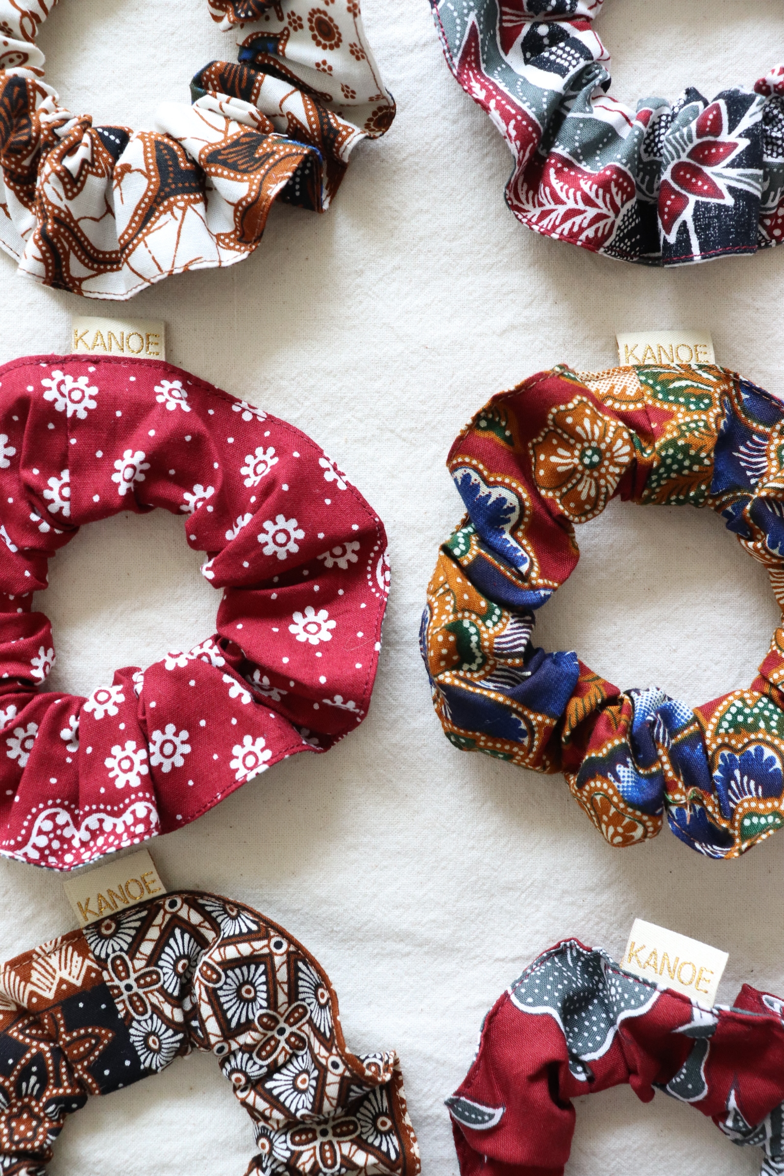 Batik Scrunchies [Set of 6] - Custard Kreme