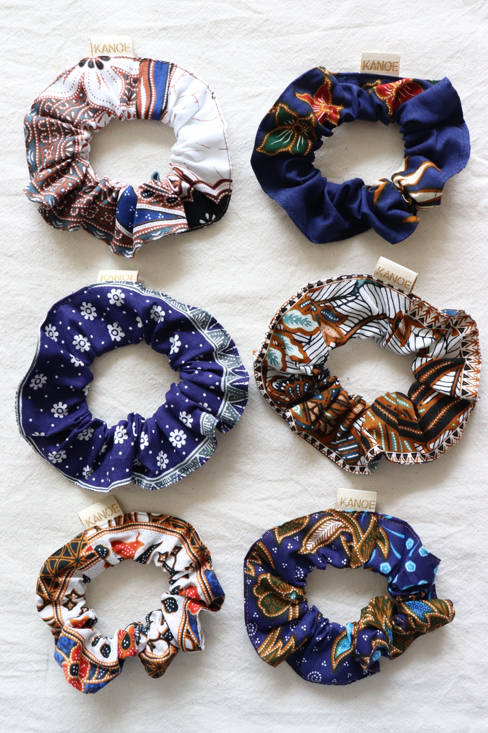 Batik Scrunchies [Set of 6] - Cookie Kreme