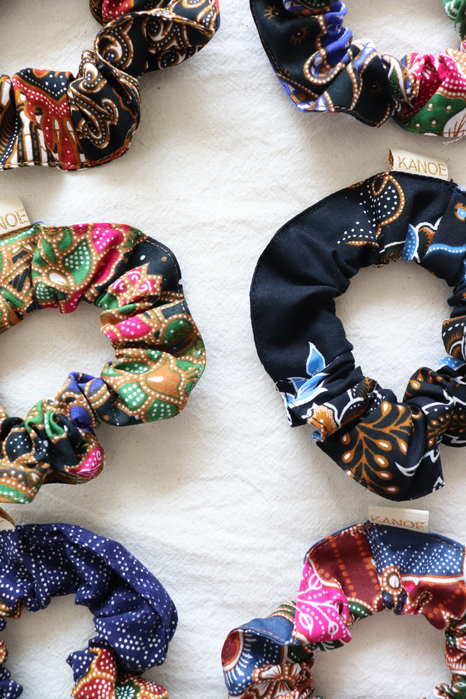 Batik Scrunchies [Set of 6] - Cheesy Lime