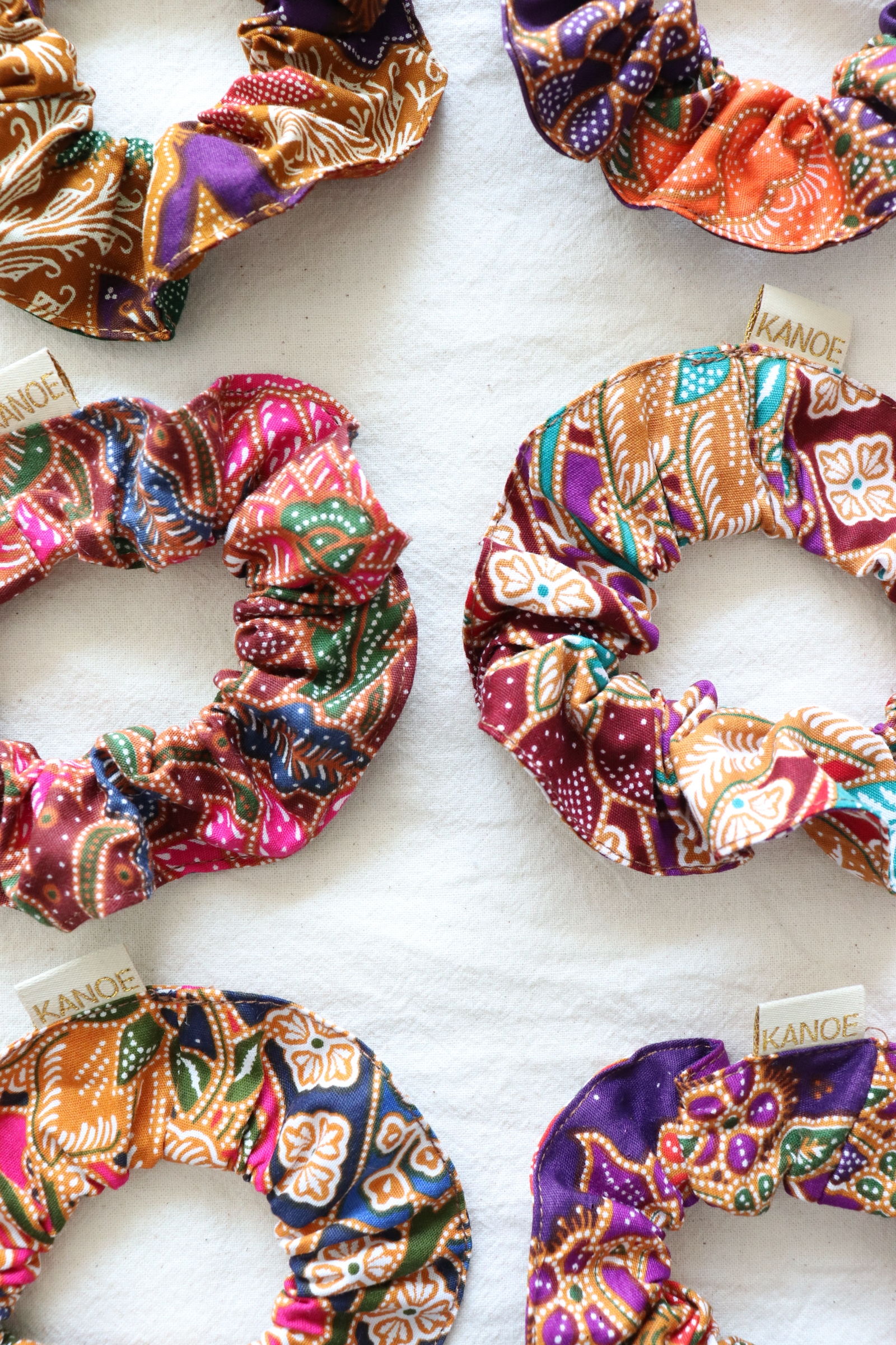 Batik Scrunchies [Set of 6] - Orange