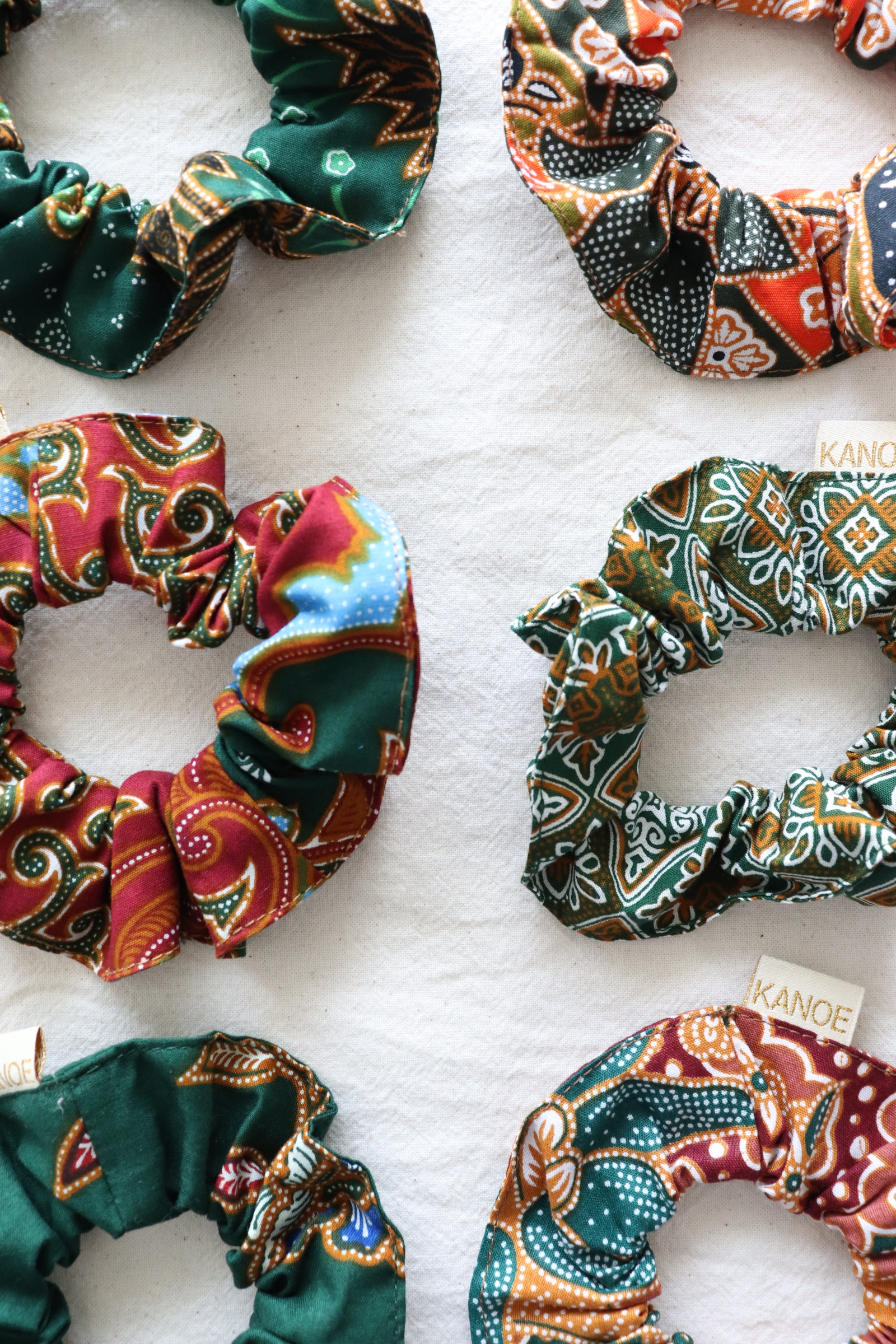 Batik Scrunchies [Set of 6] - Calamansi