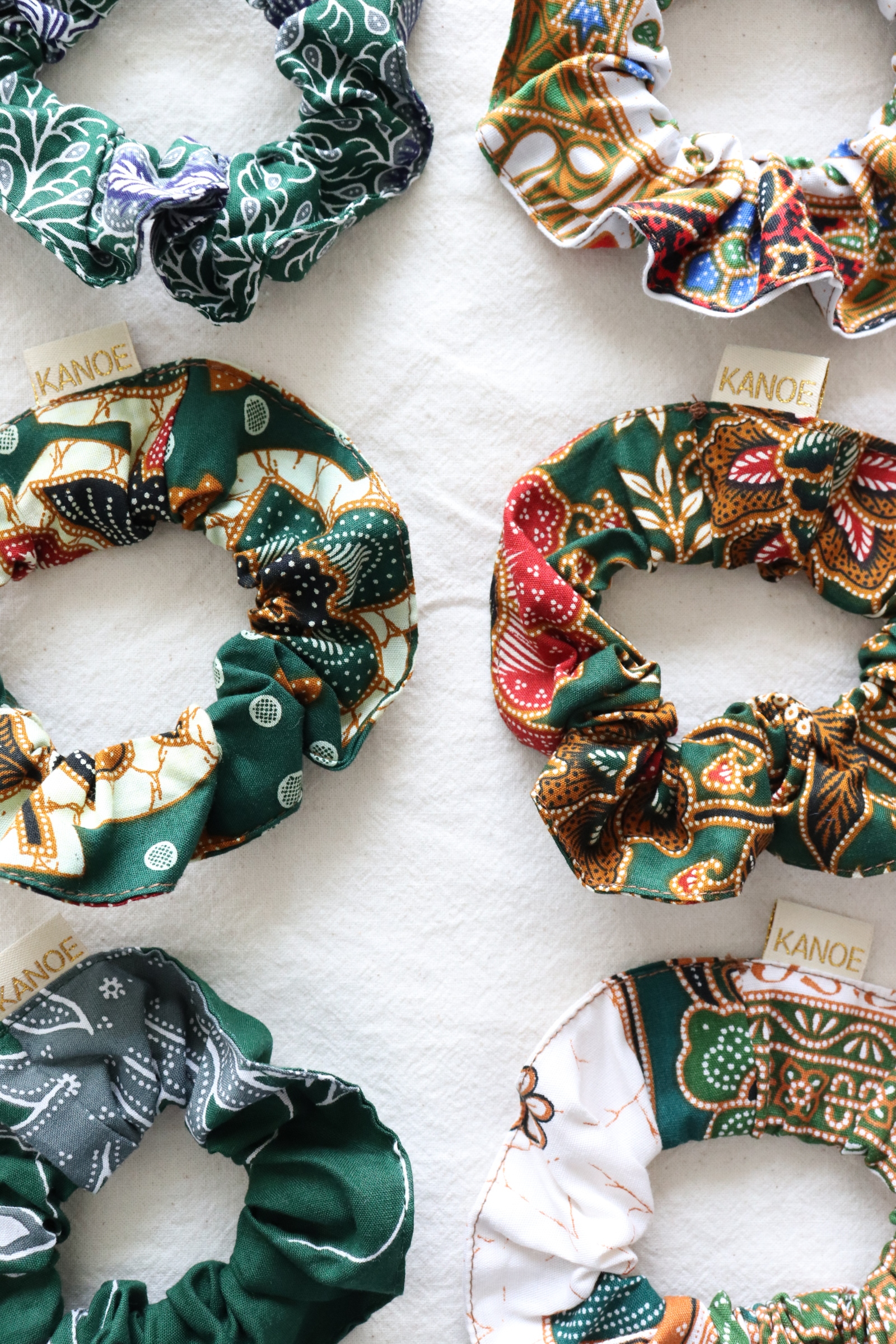 Batik Scrunchies [Set of 6] - Sour Plum