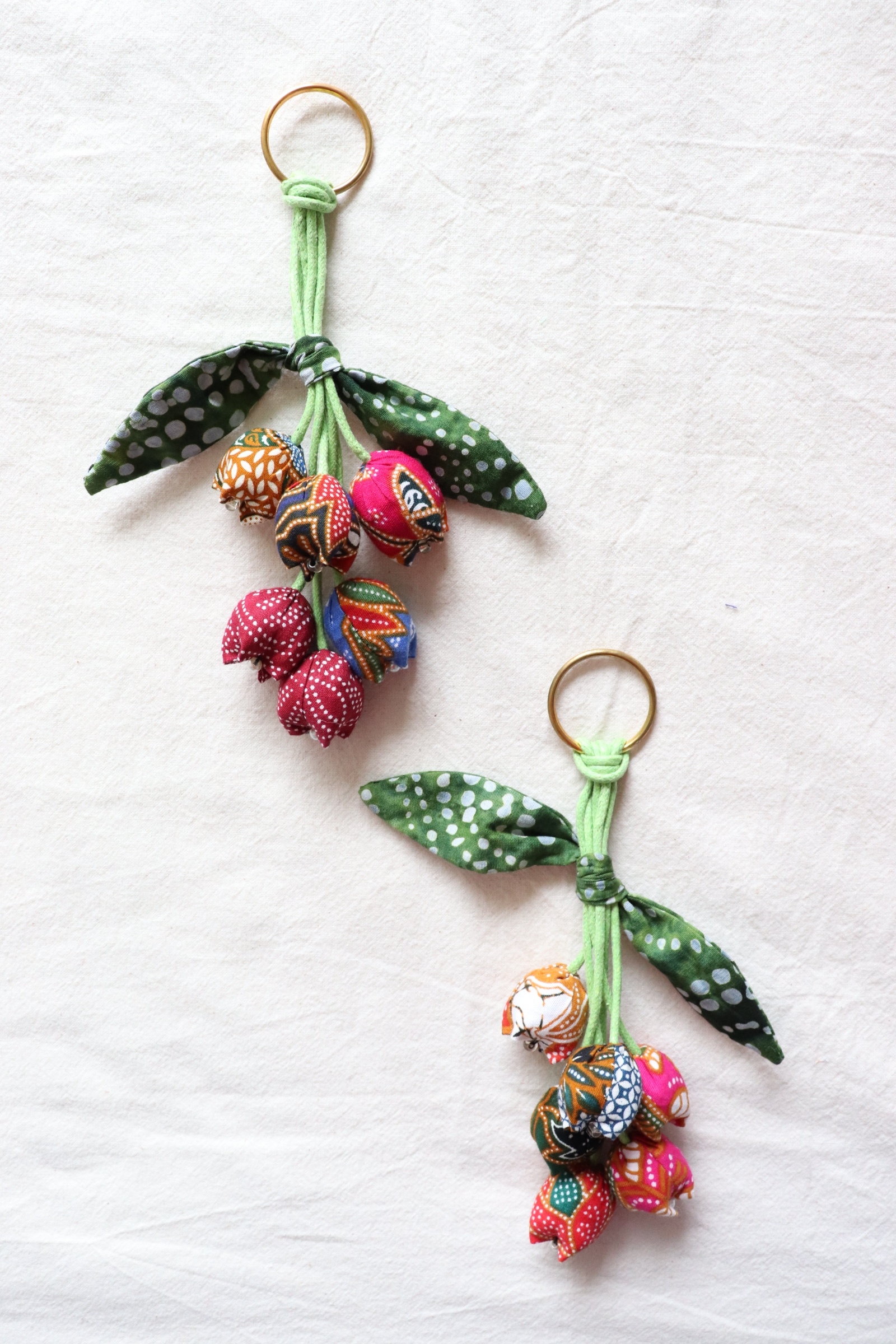 Bougainvillea Batik Keychain [Set of 2] - Sofia
