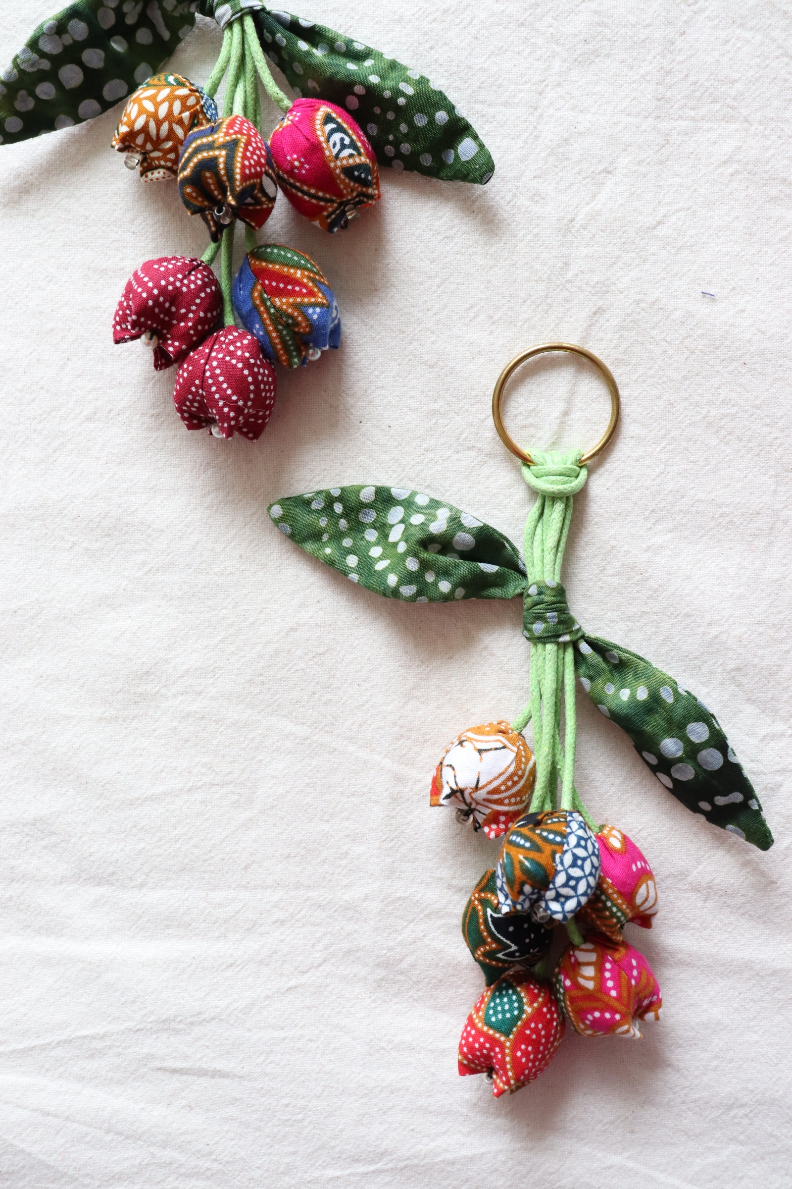 Bougainvillea Batik Keychain [Set of 2] - Sofia