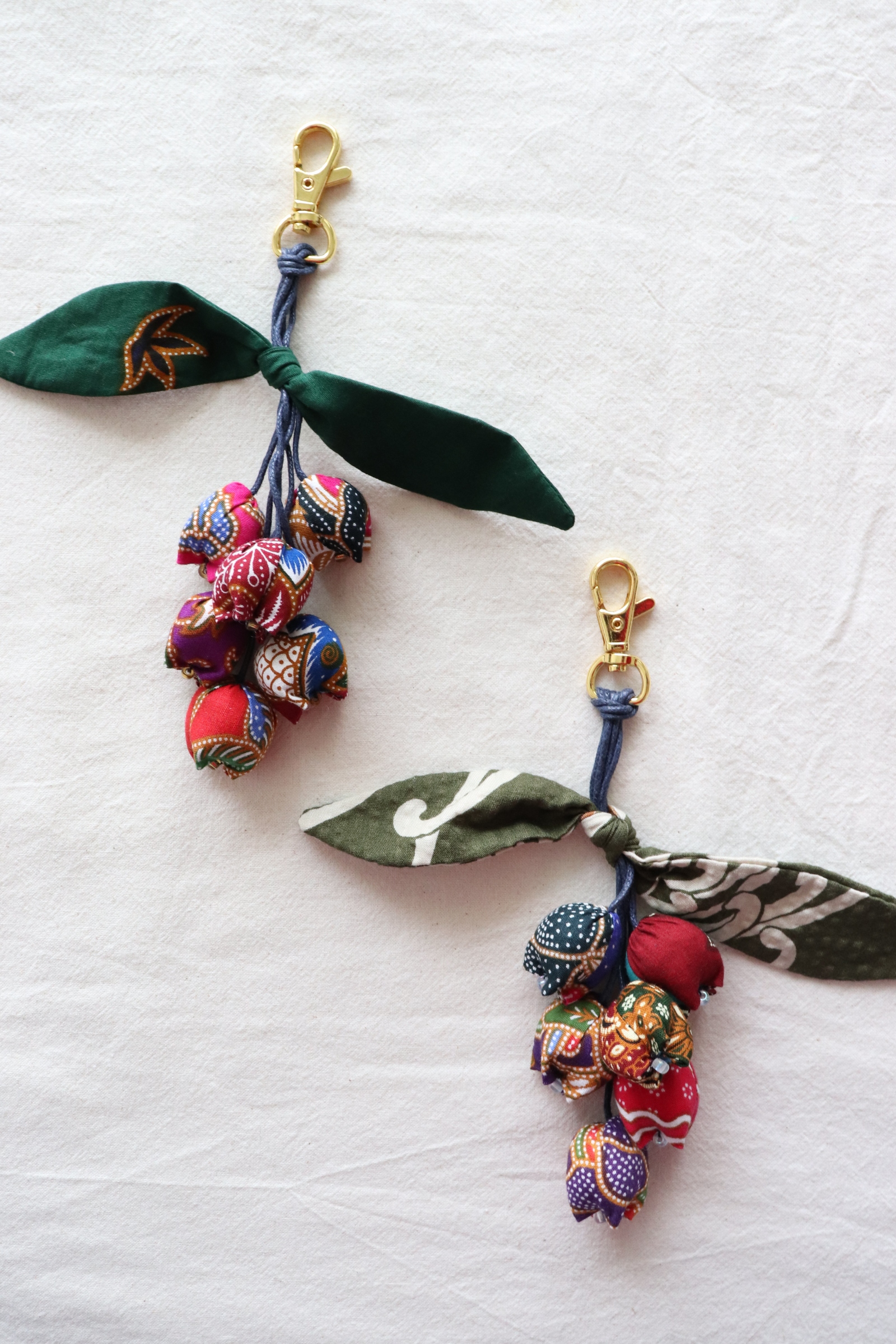 Bougainvillea Batik Keychain [Set of 2] - Nayla