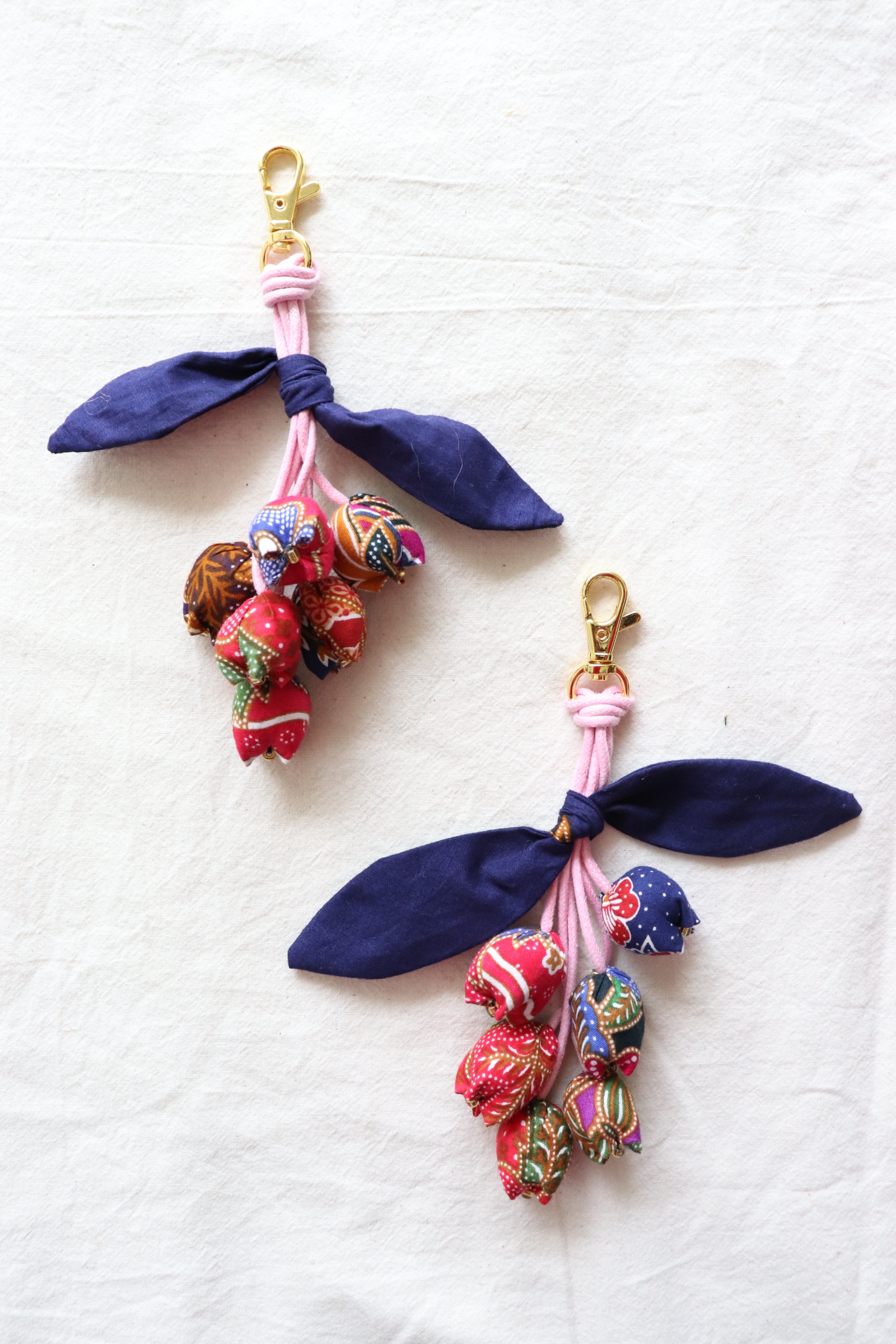 Bougainvillea Batik Keychain [Set of 2] - Nadia