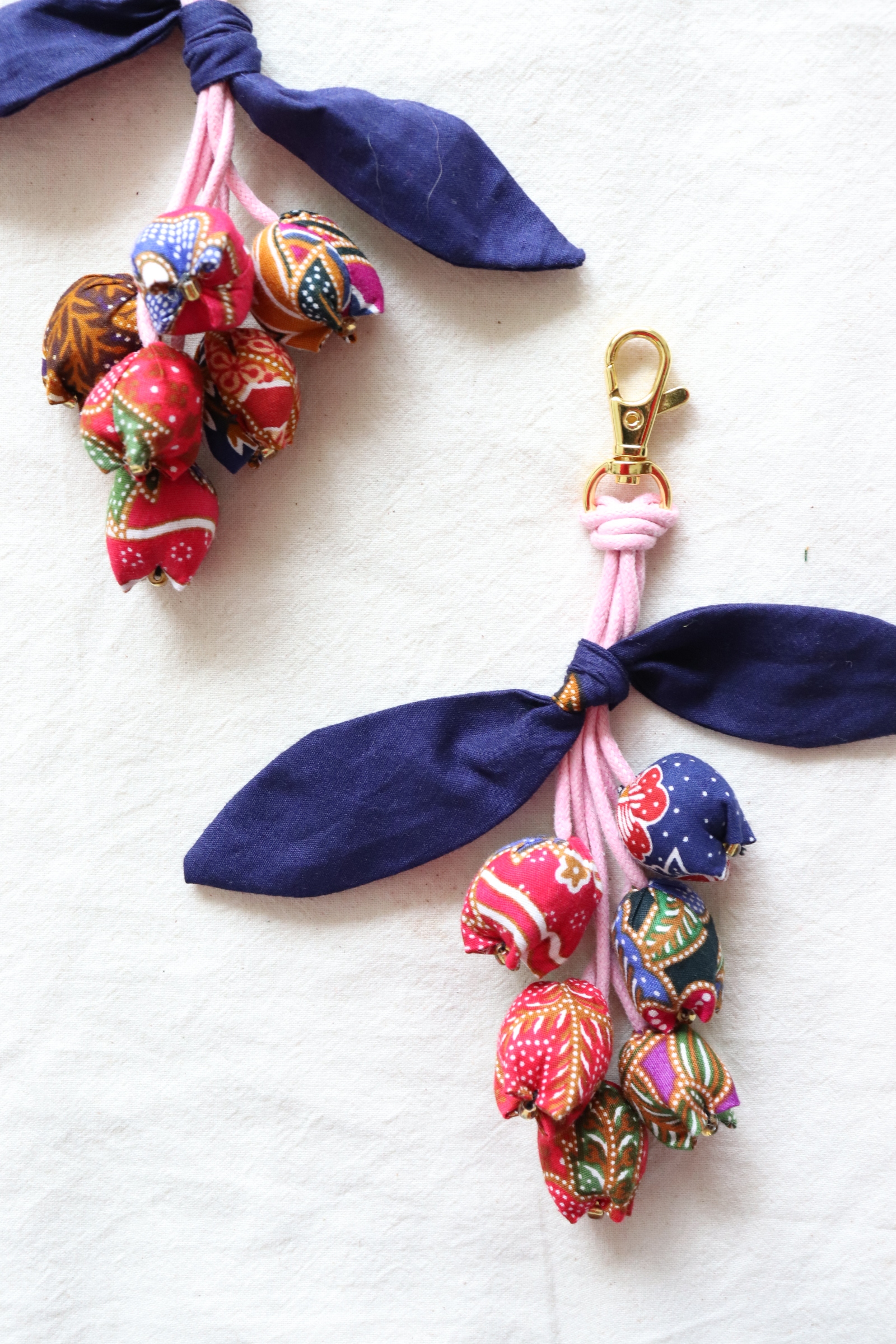 Bougainvillea Batik Keychain [Set of 2] - Nadia