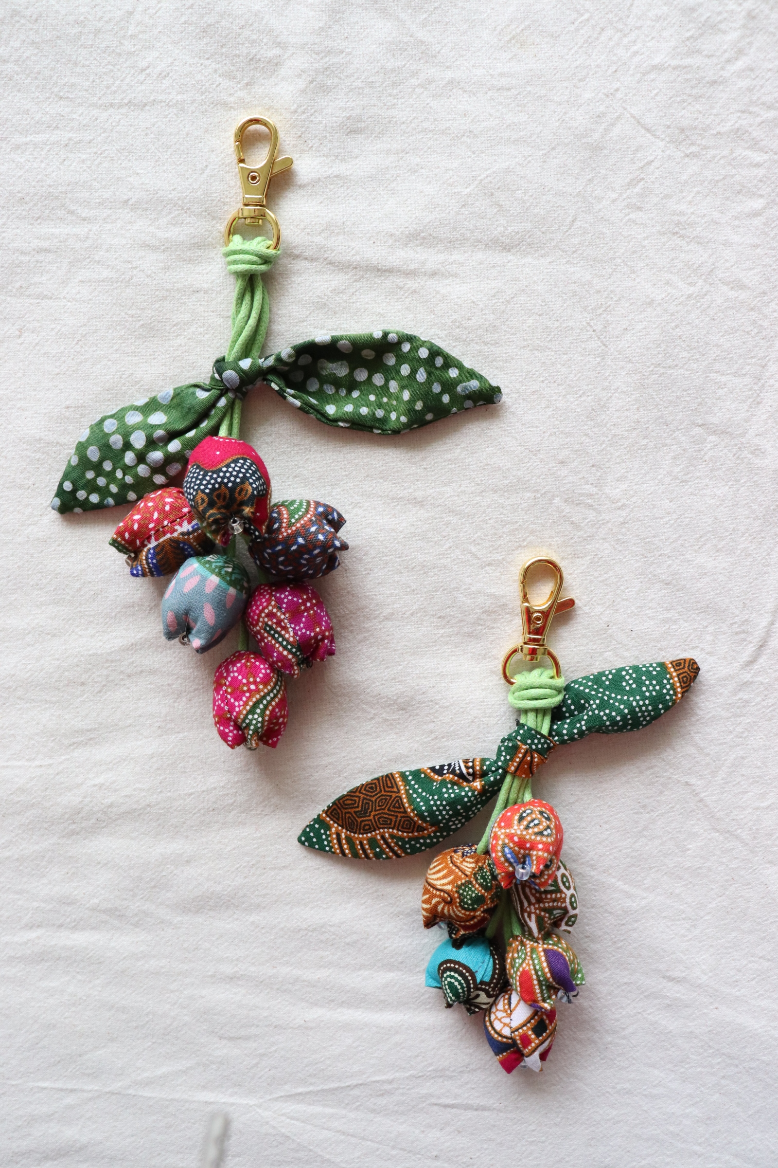 Bougainvillea Batik Keychain [Set of 2] - Mas