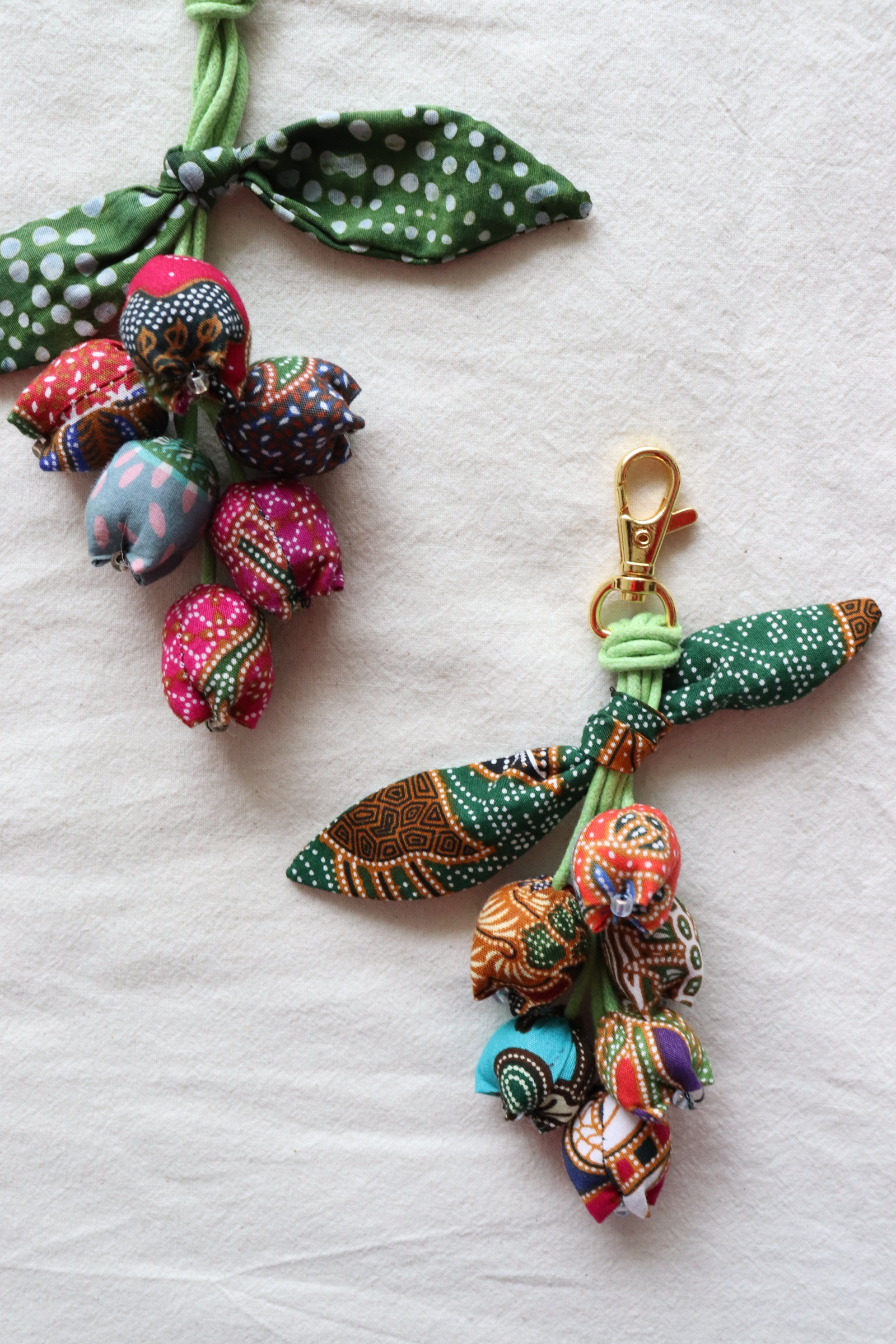 Bougainvillea Batik Keychain [Set of 2] - Mas