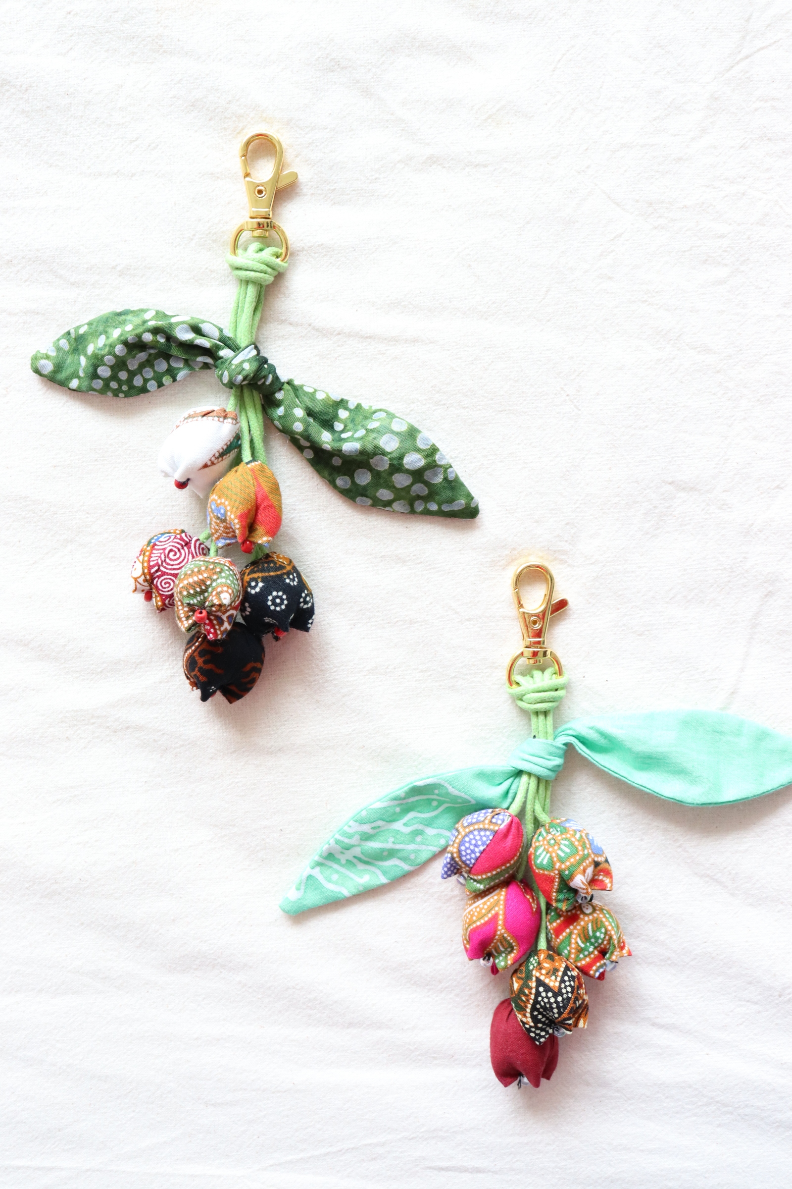 Bougainvillea Batik Keychain [Set of 2] - Elena