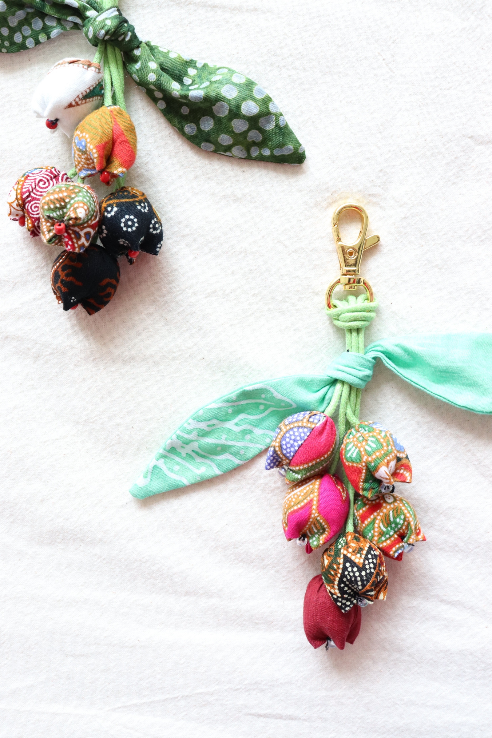 Bougainvillea Batik Keychain [Set of 2] - Elena