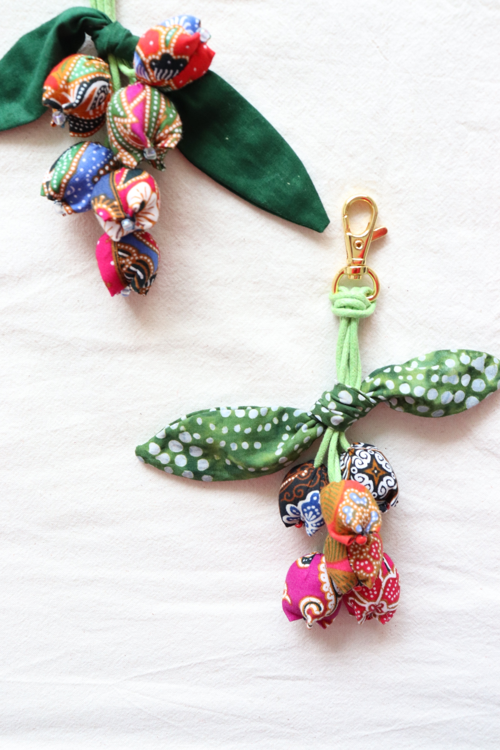 Bougainvillea Batik Keychain [Set of 2] - Emilia