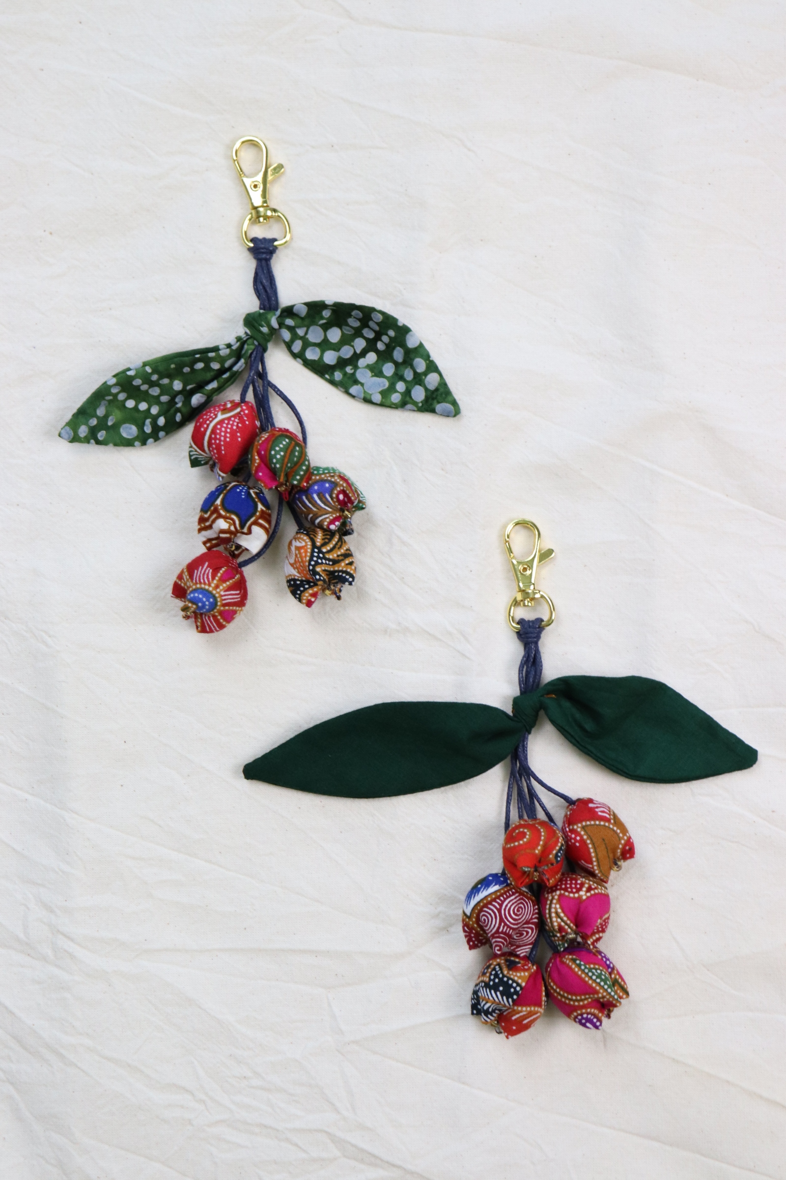Bougainvillea Batik Keychain [Set of 2] - Zuriah