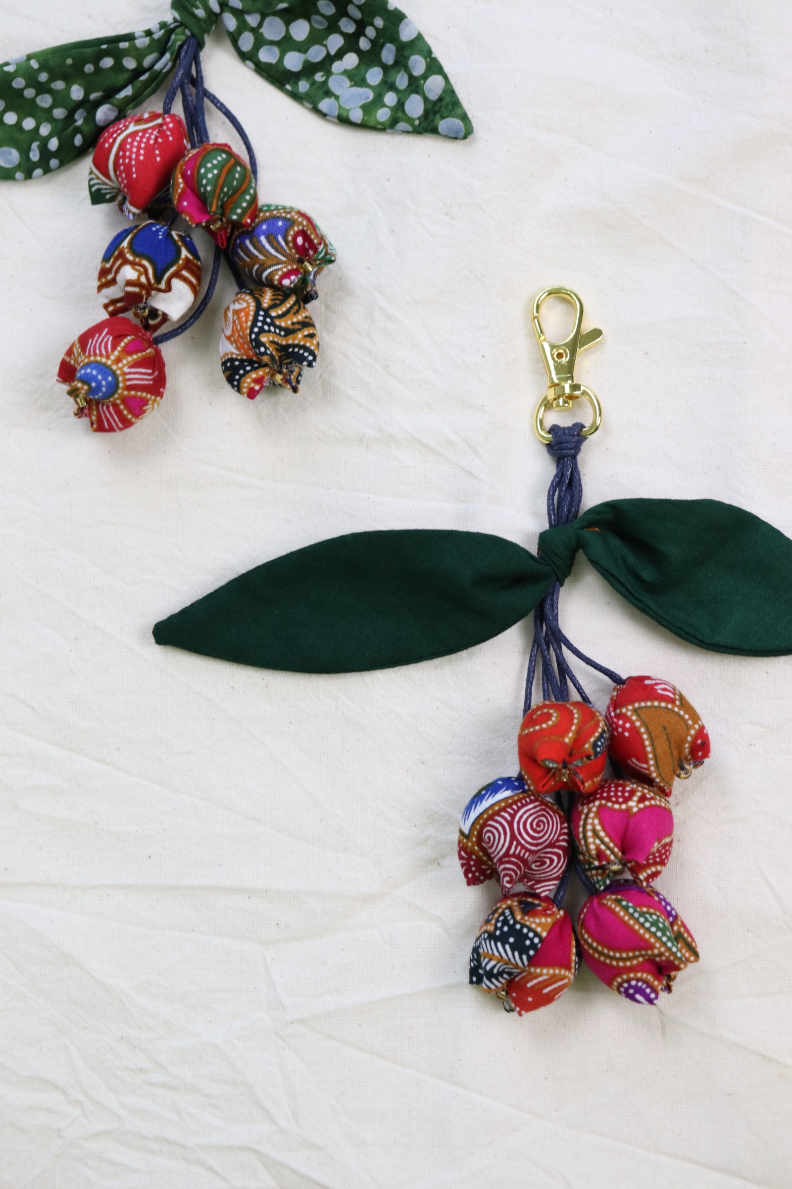 Bougainvillea Batik Keychain [Set of 2] - Zuriah
