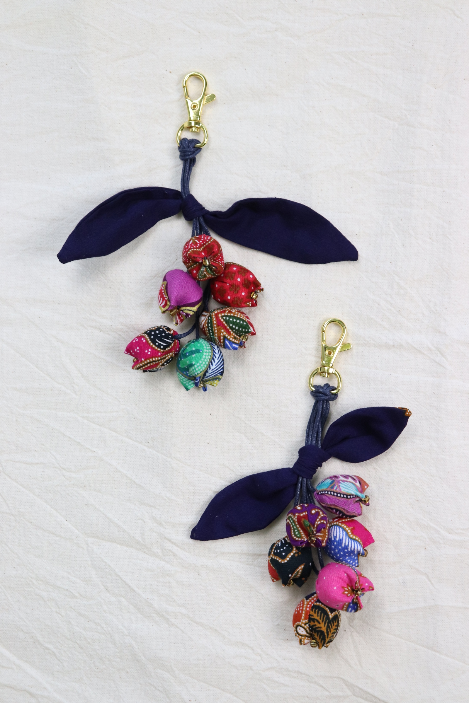Bougainvillea Batik Keychain [Set of 2] - Yara