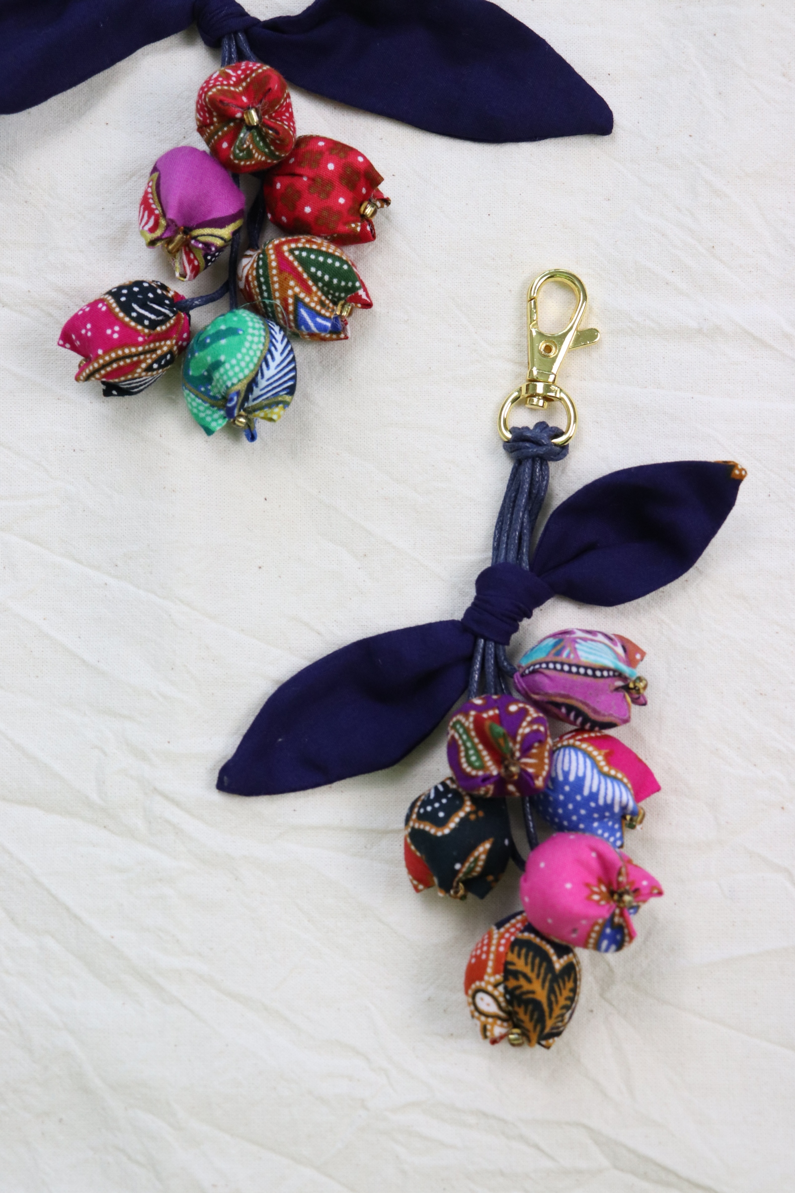 Bougainvillea Batik Keychain [Set of 2] - Yara