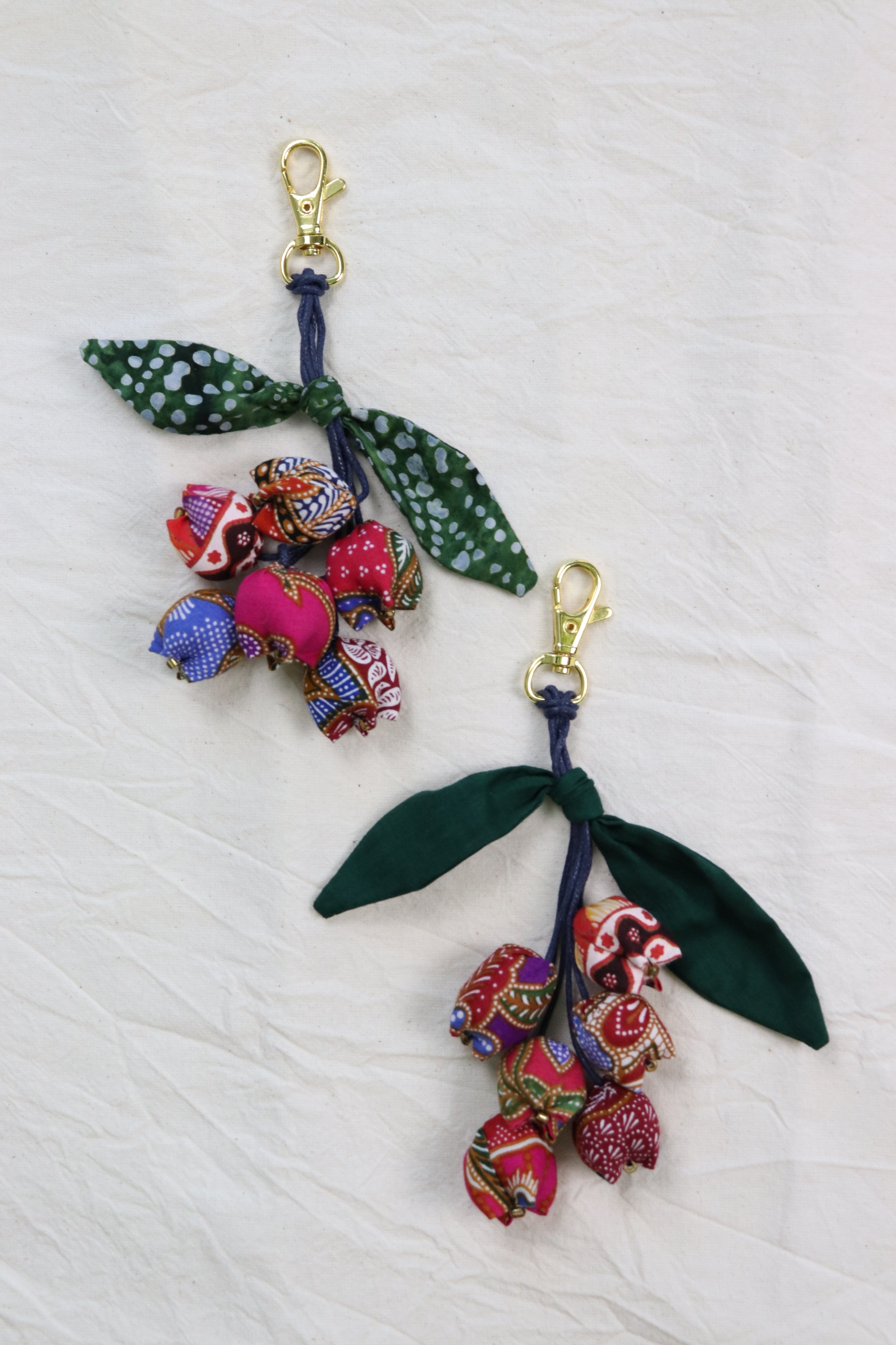 Bougainvillea Batik Keychain [Set of 2] - Umi