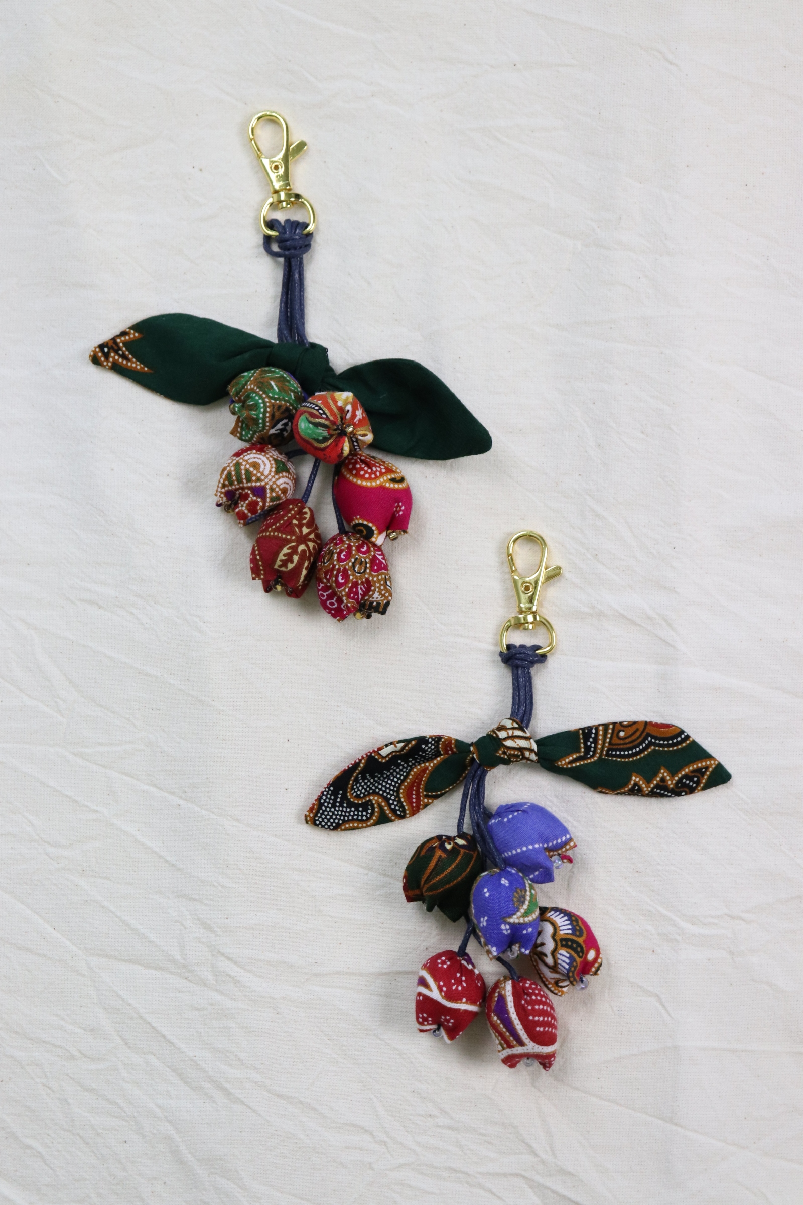 Bougainvillea Batik Keychain [Set of 2] - Maya