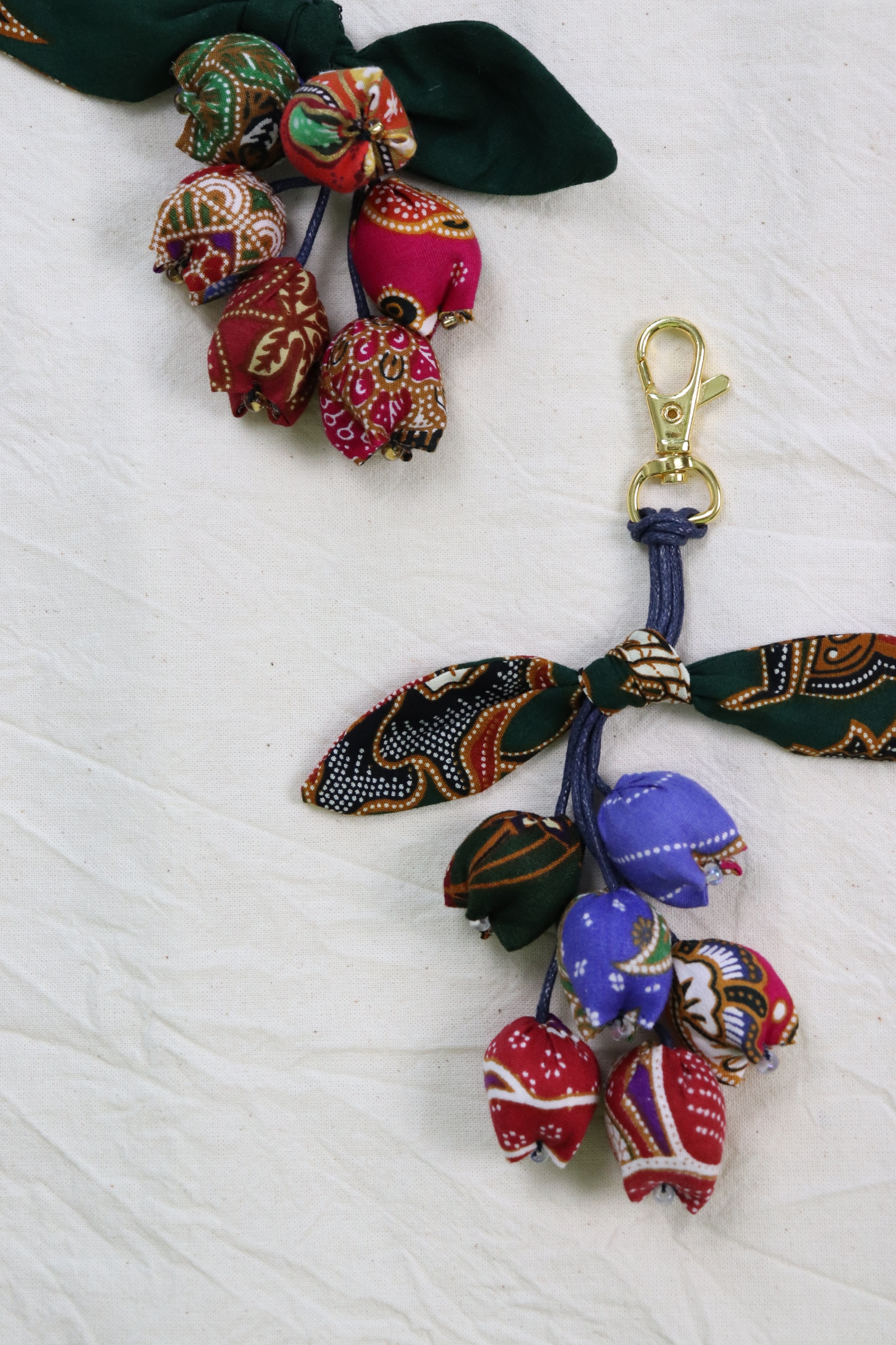 Bougainvillea Batik Keychain [Set of 2] - Maya