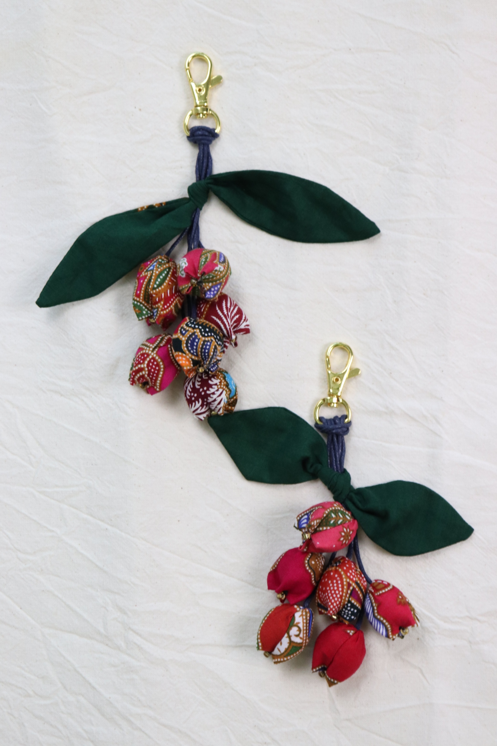 Bougainvillea Batik Keychain [Set of 2] - Mawar