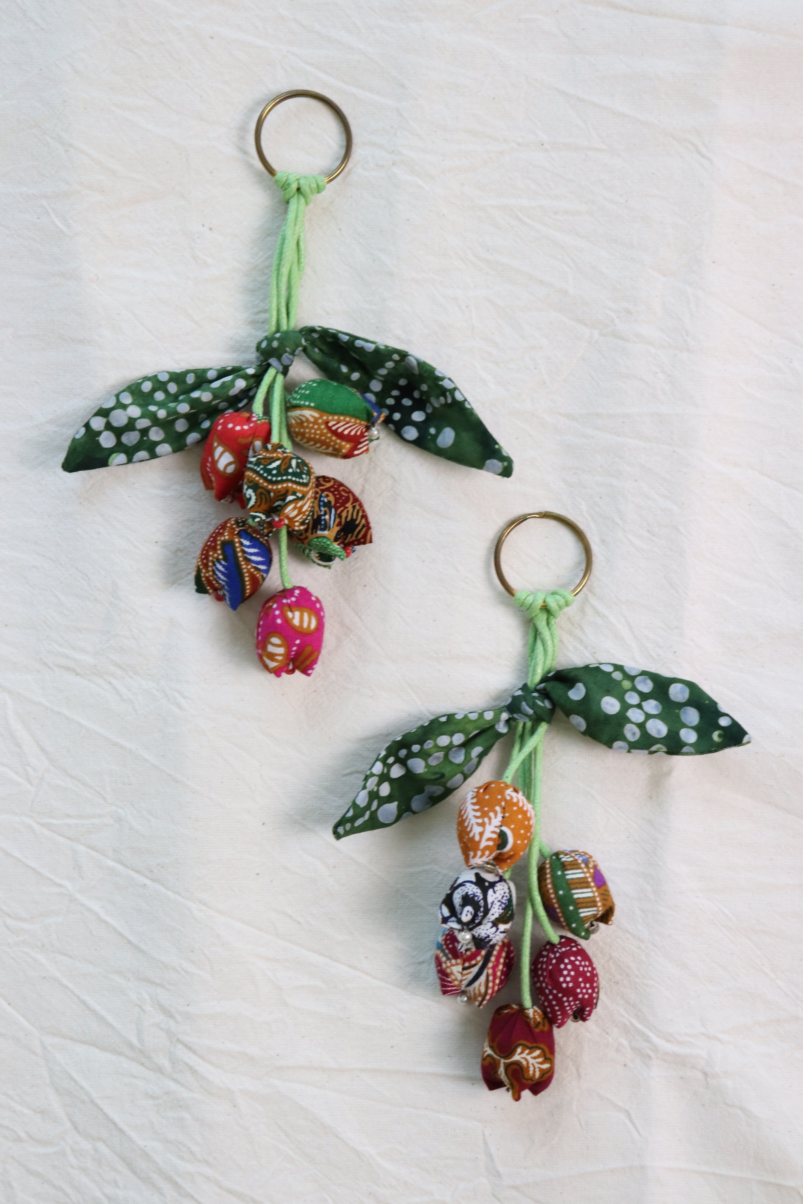 Bougainvillea Batik Keychain [Set of 2] - Liza