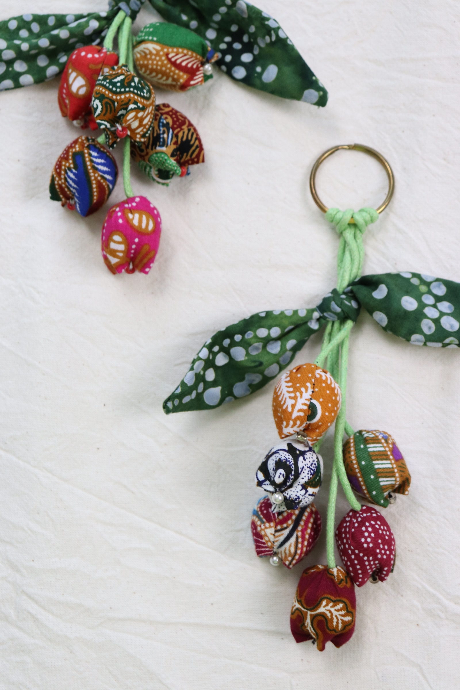 Bougainvillea Batik Keychain [Set of 2] - Liza