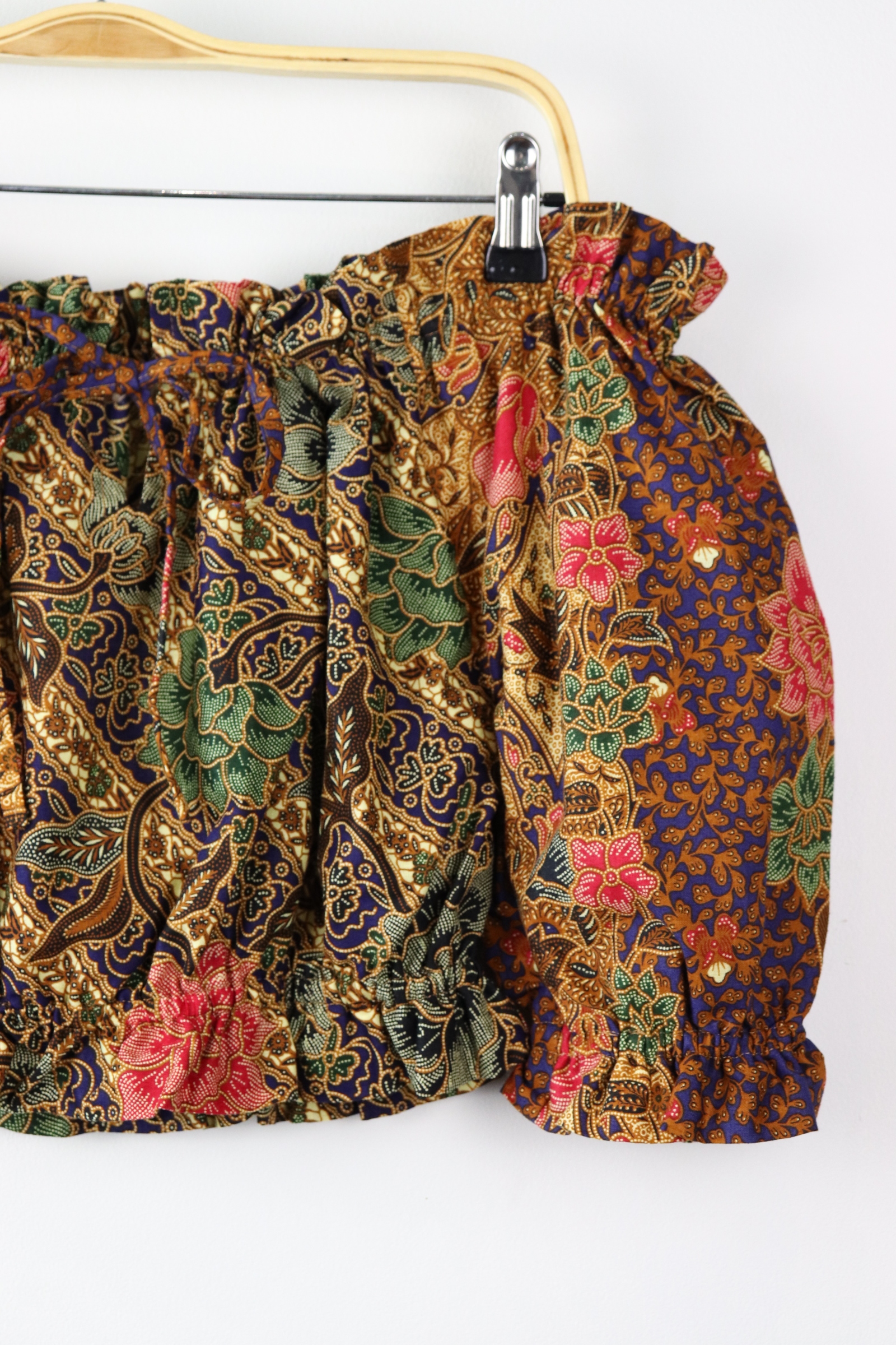 Off-Shoulder Batik Blouse - Sierra (Blue)