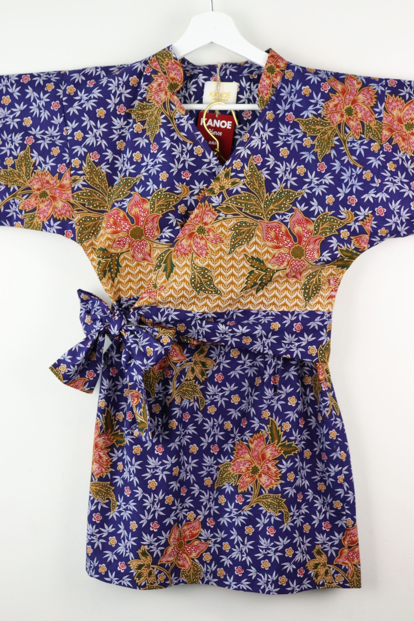 Kimono Wrap Matching Set - Blue Bamboo (S/M)