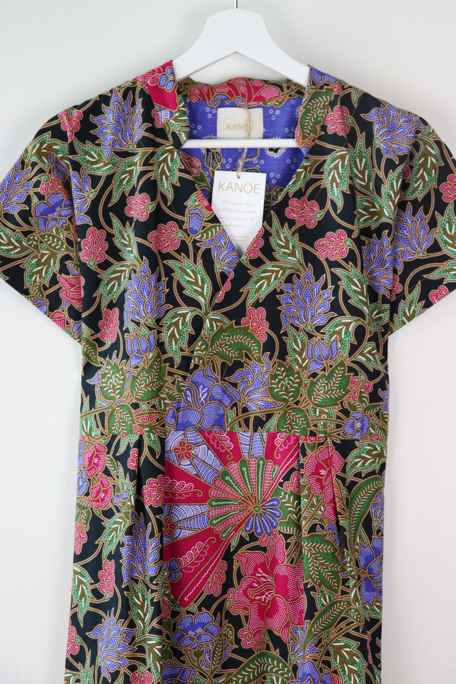 Kimono wrap dress w/ mandarin collar  - Eloise