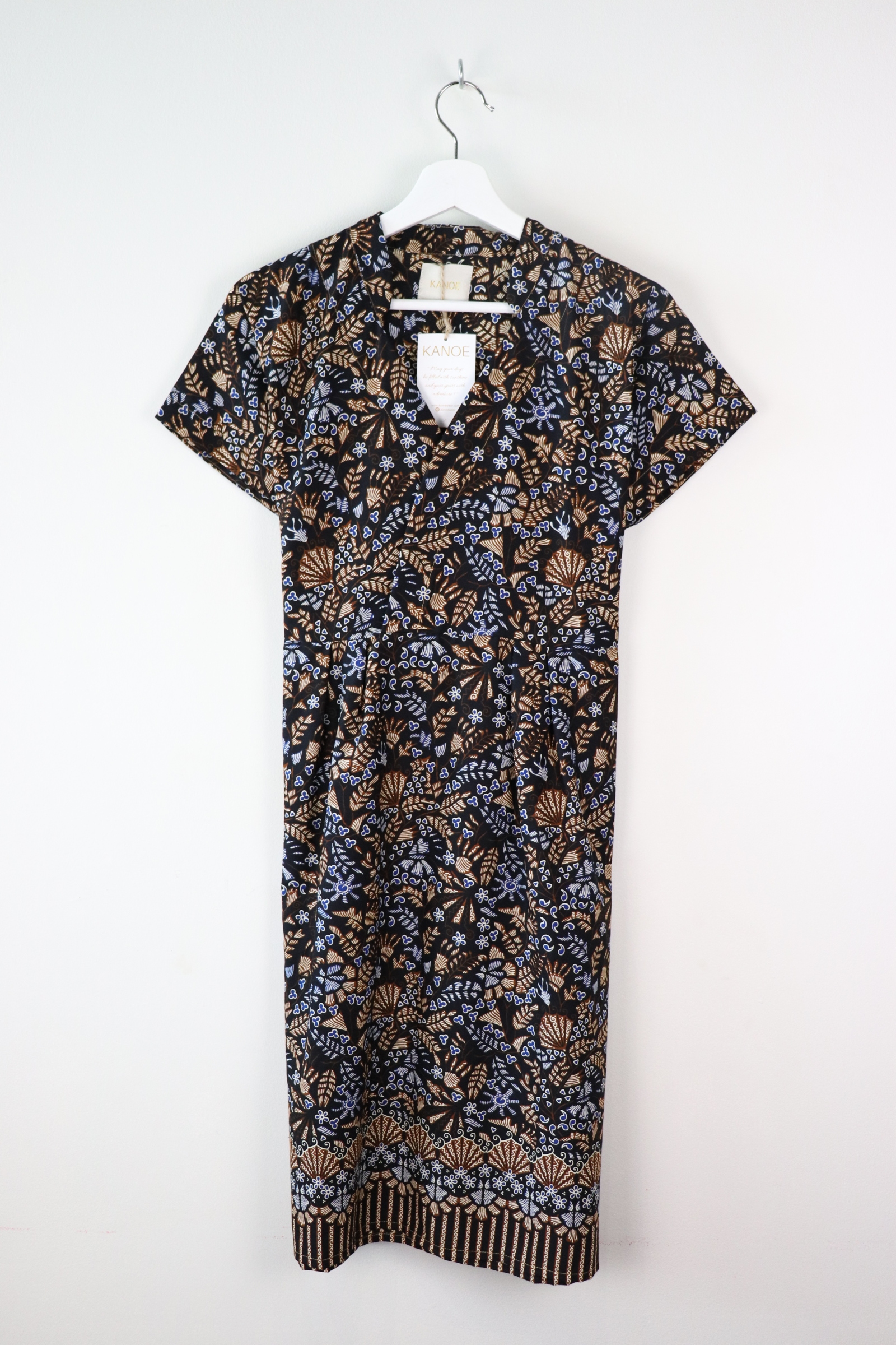 Kimono wrap dress w/ mandarin collar - Jemaine