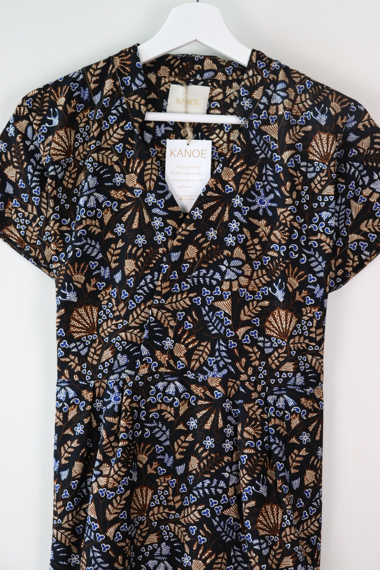 Kimono wrap dress w/ mandarin collar - Jemaine