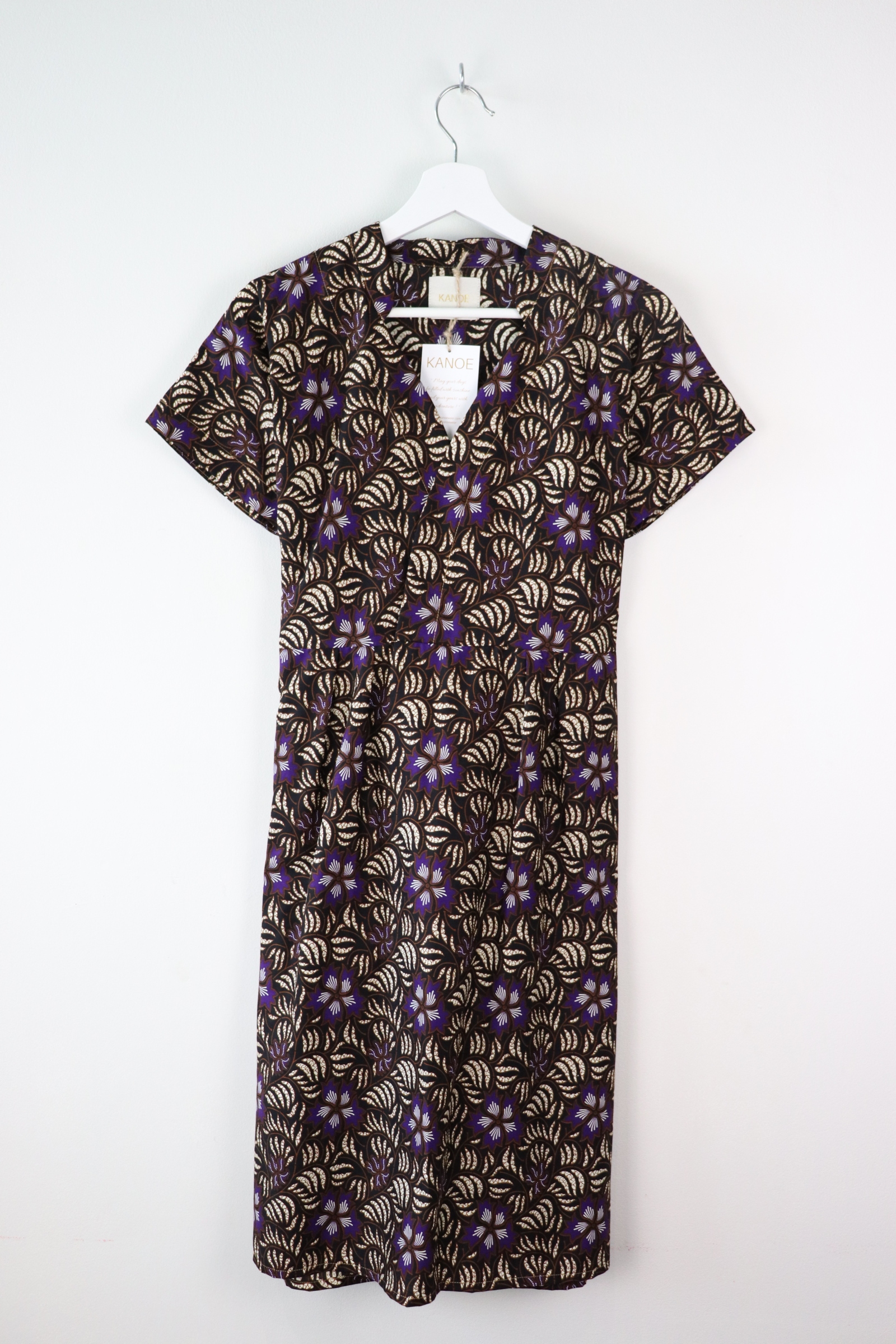 Kimono wrap dress w/ mandarin collar  - Valeria