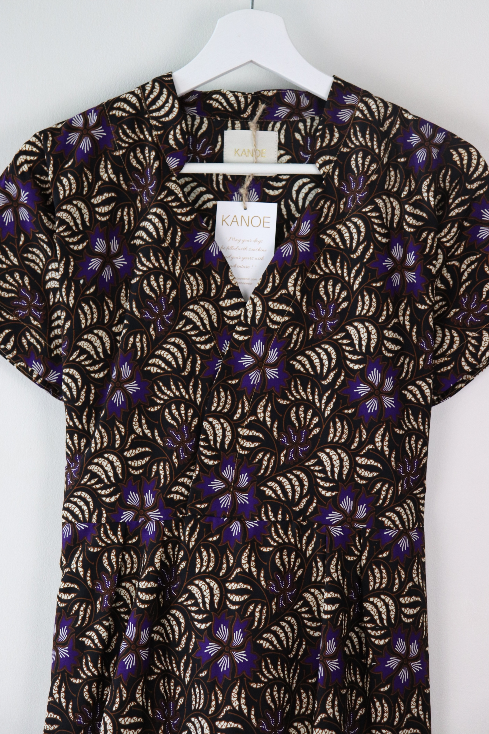 Kimono wrap dress w/ mandarin collar  - Valeria
