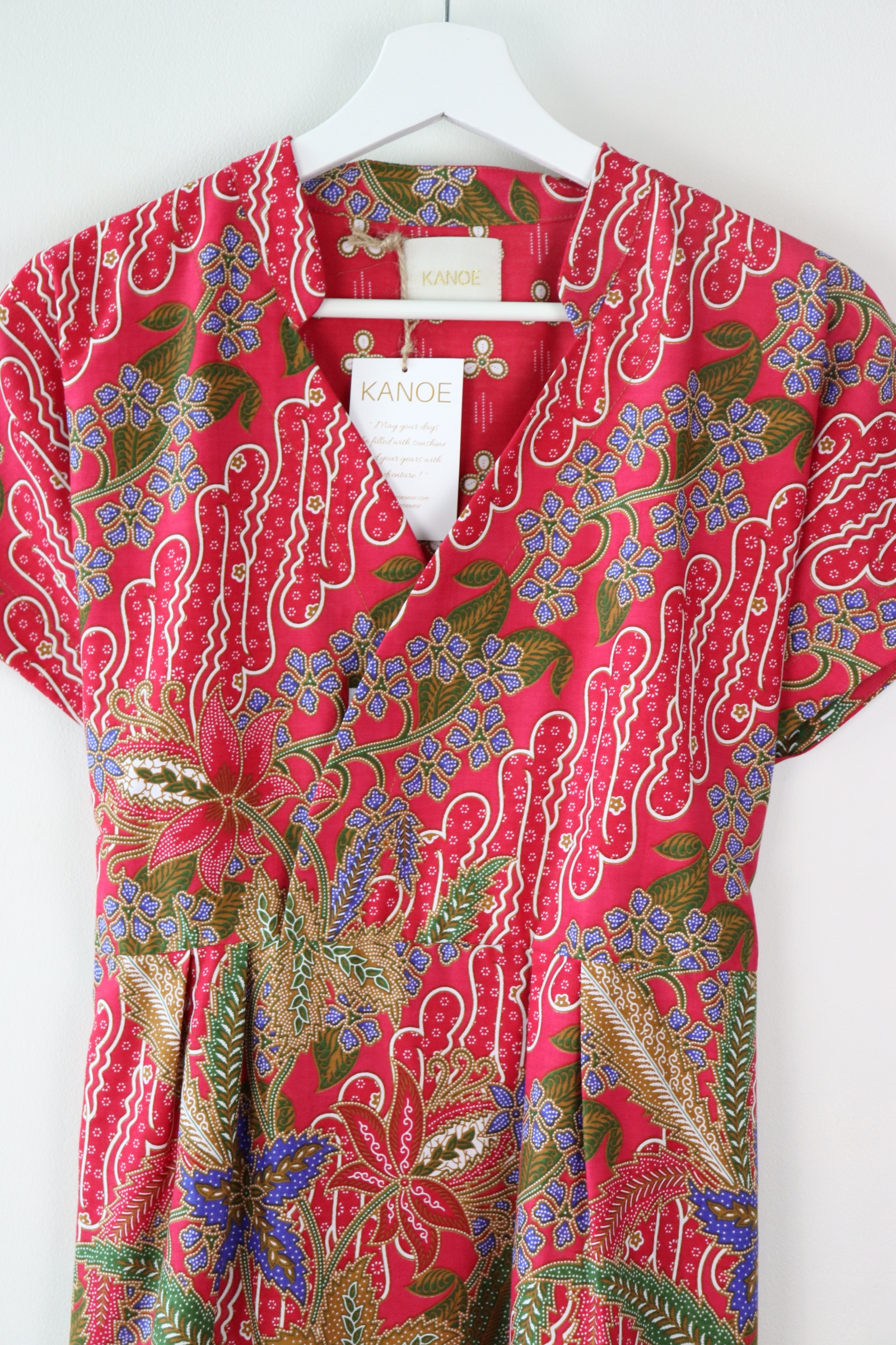 Kimono wrap dress w/ mandarin collar  - Aurelia