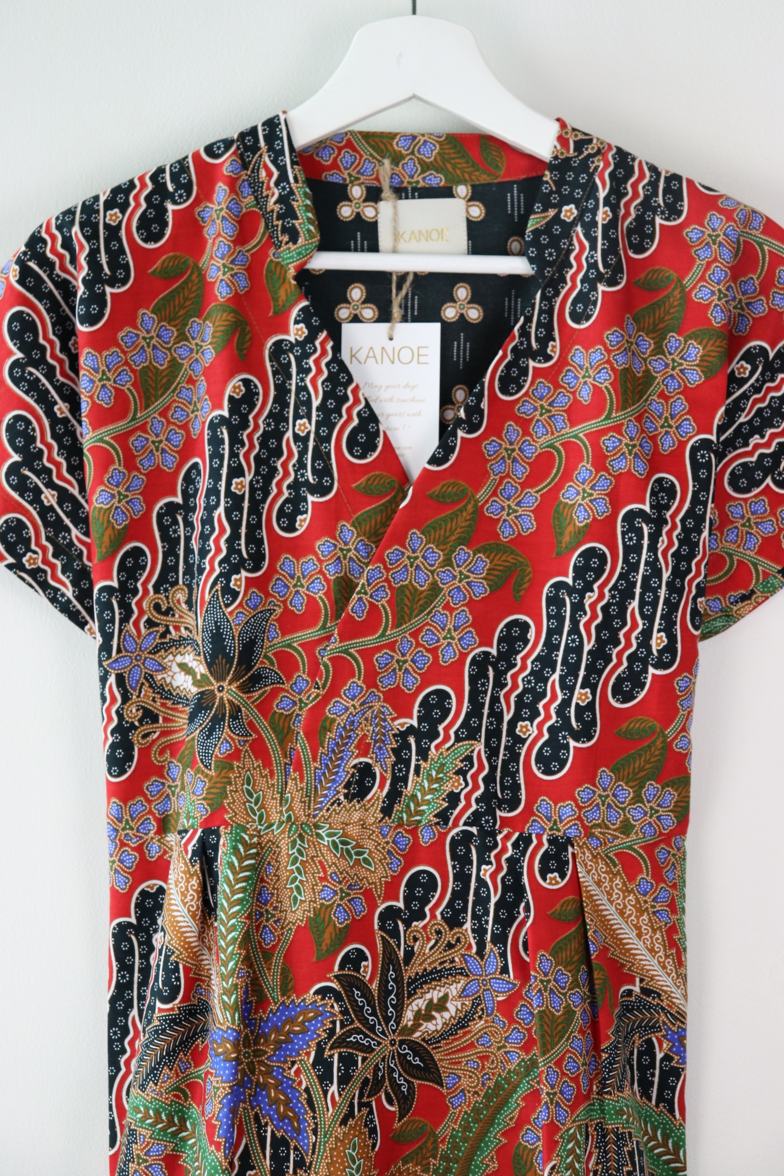 Kimono wrap dress w/ mandarin collar  - Alejandra