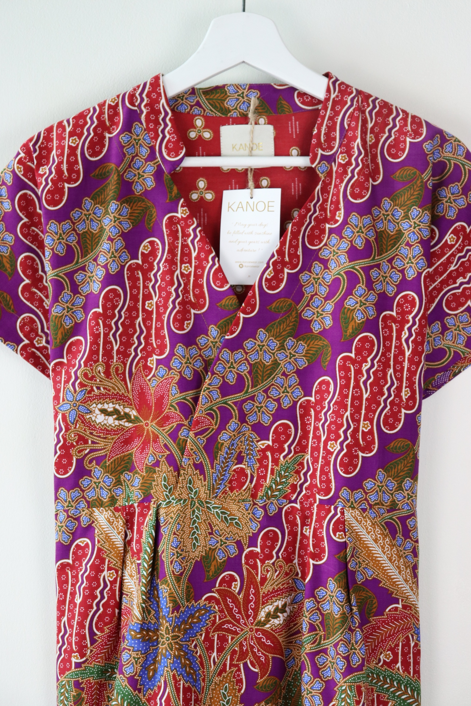 Kimono wrap dress w/ mandarin collar  - Ryleigh
