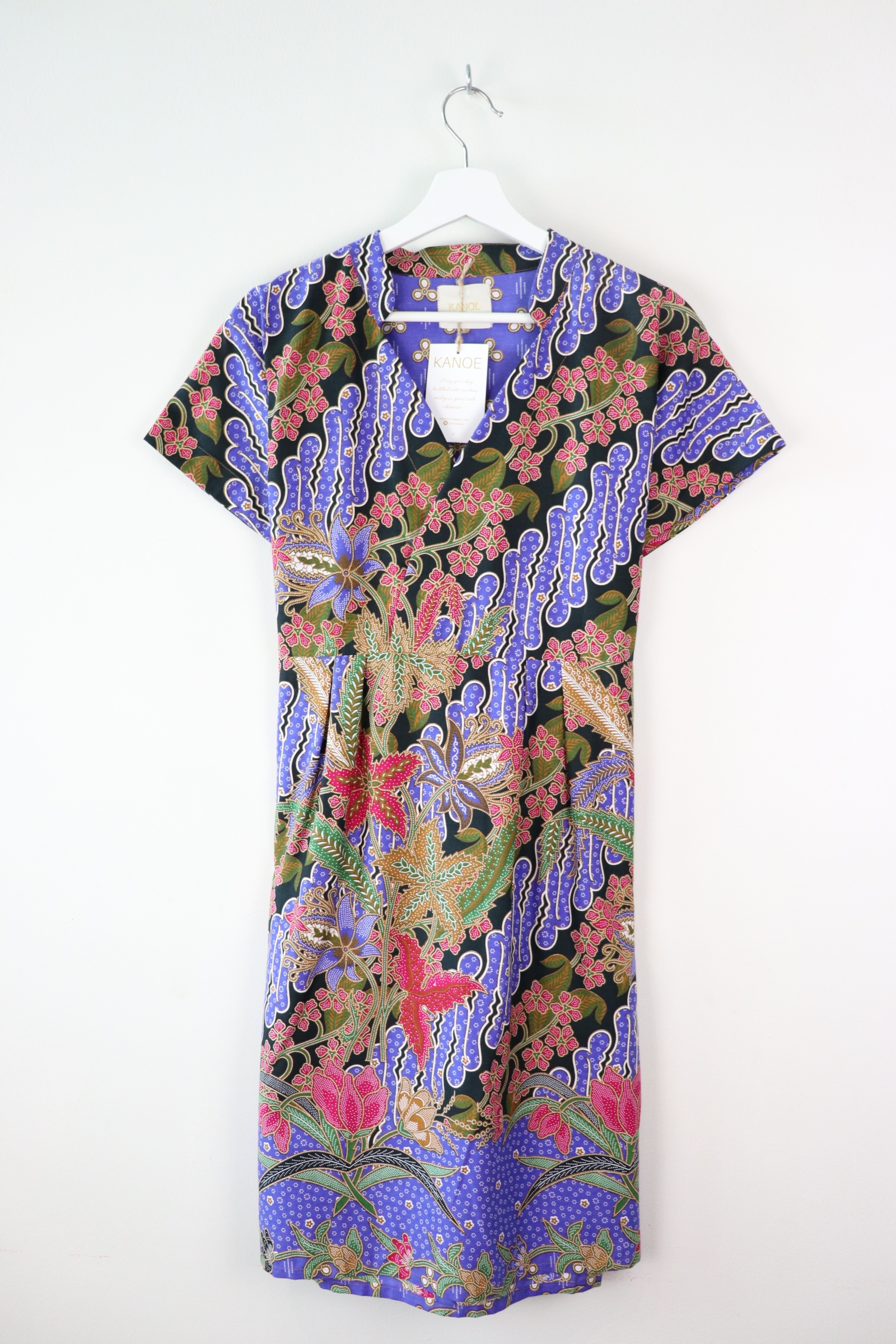 Kimono wrap dress w/ mandarin collar  - Leslie