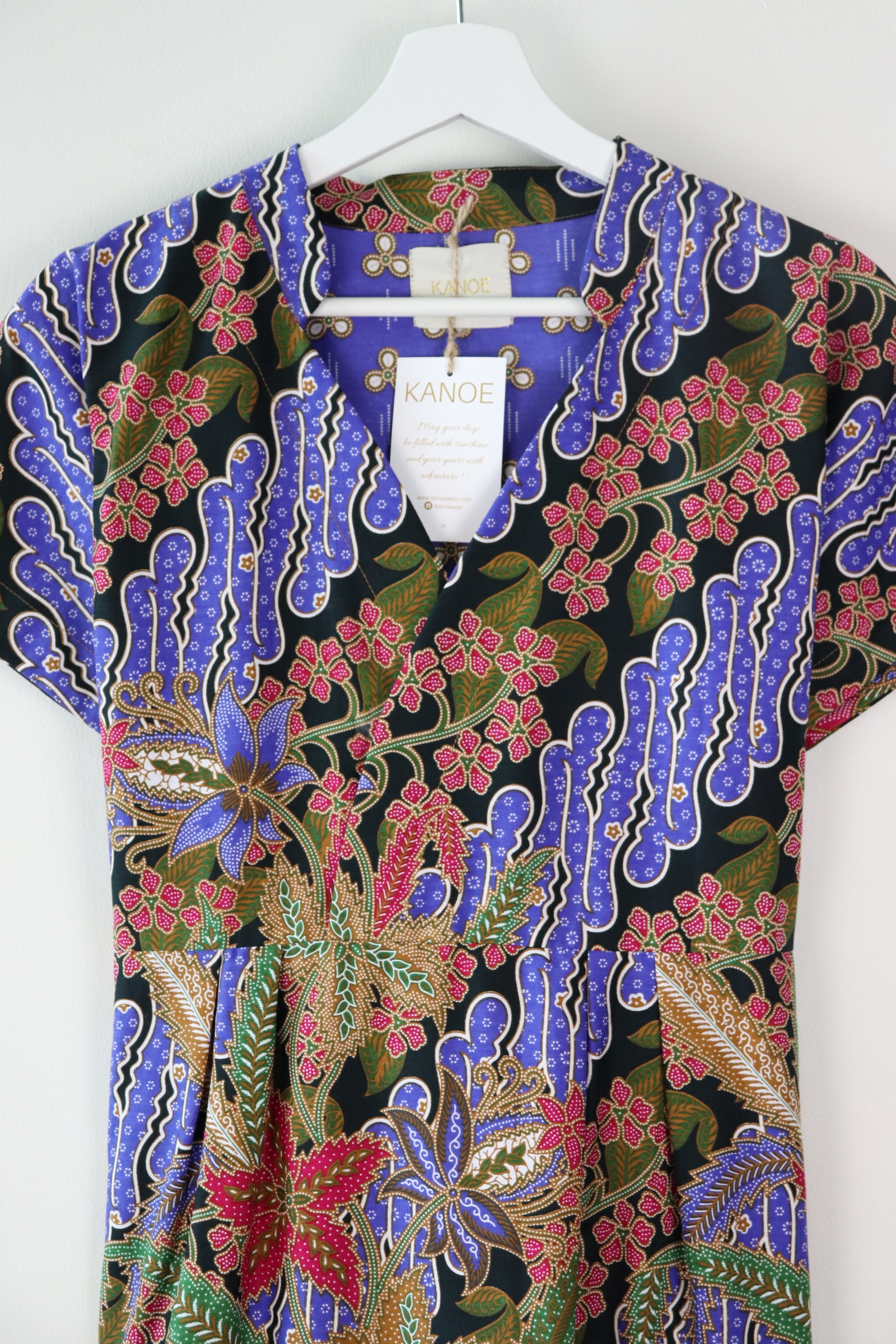 Kimono wrap dress w/ mandarin collar  - Leslie