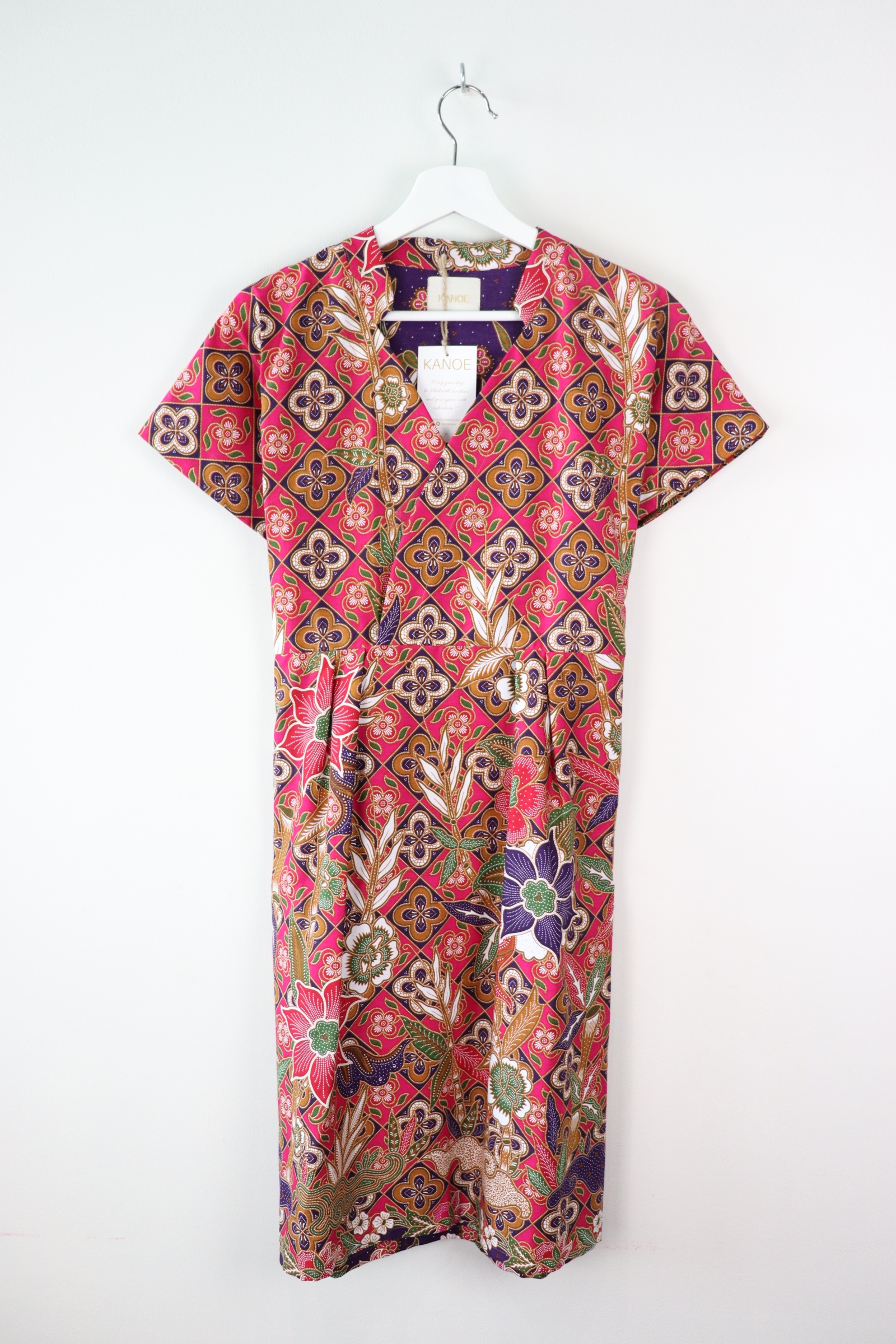 Kimono wrap dress w/ mandarin collar  - Rosaline