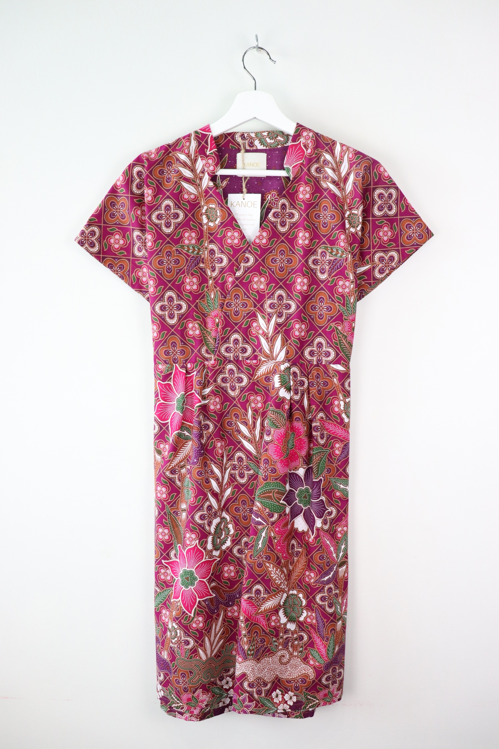 Kimono wrap dress w/ mandarin collar  - Bethany