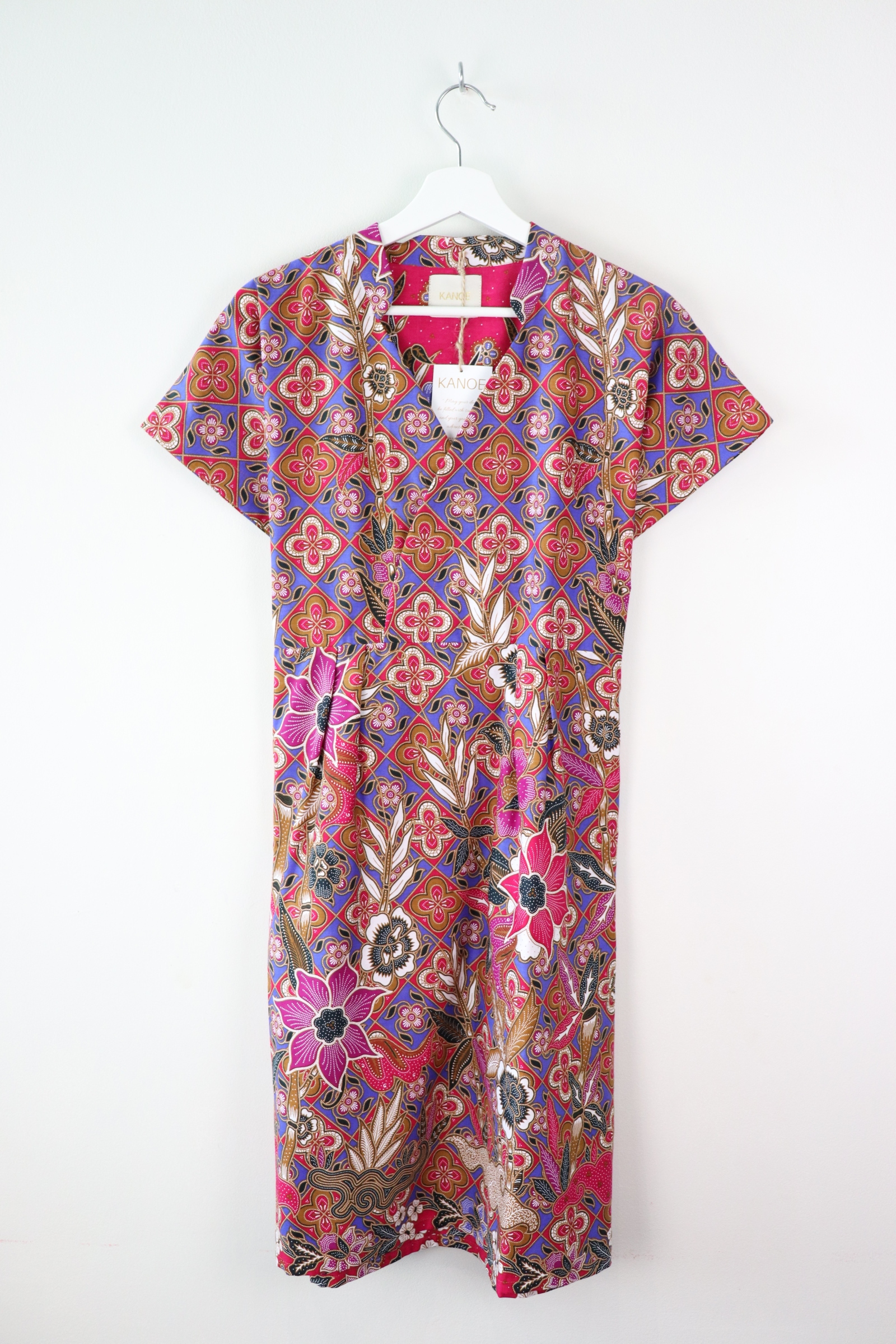 Kimono wrap dress w/ mandarin collar  - Emerie