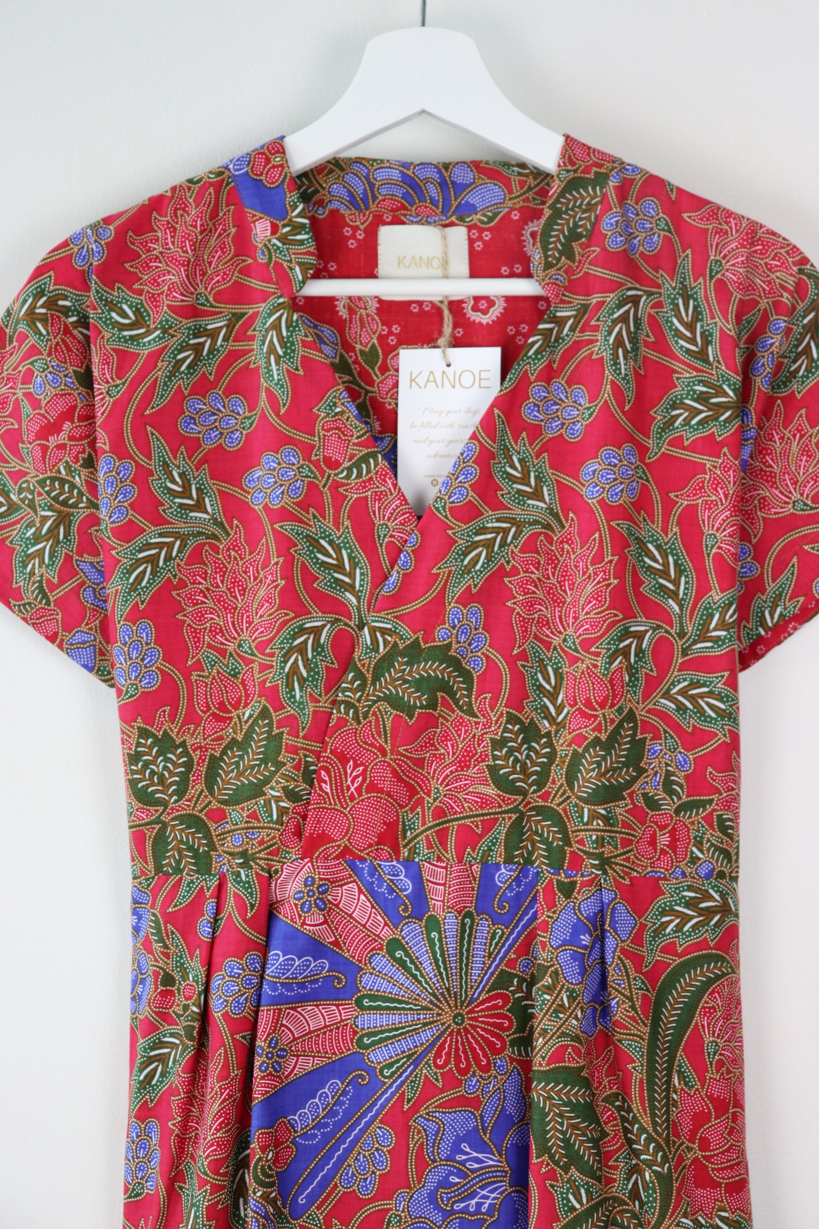 Kimono wrap dress w/ mandarin collar  - Cadence