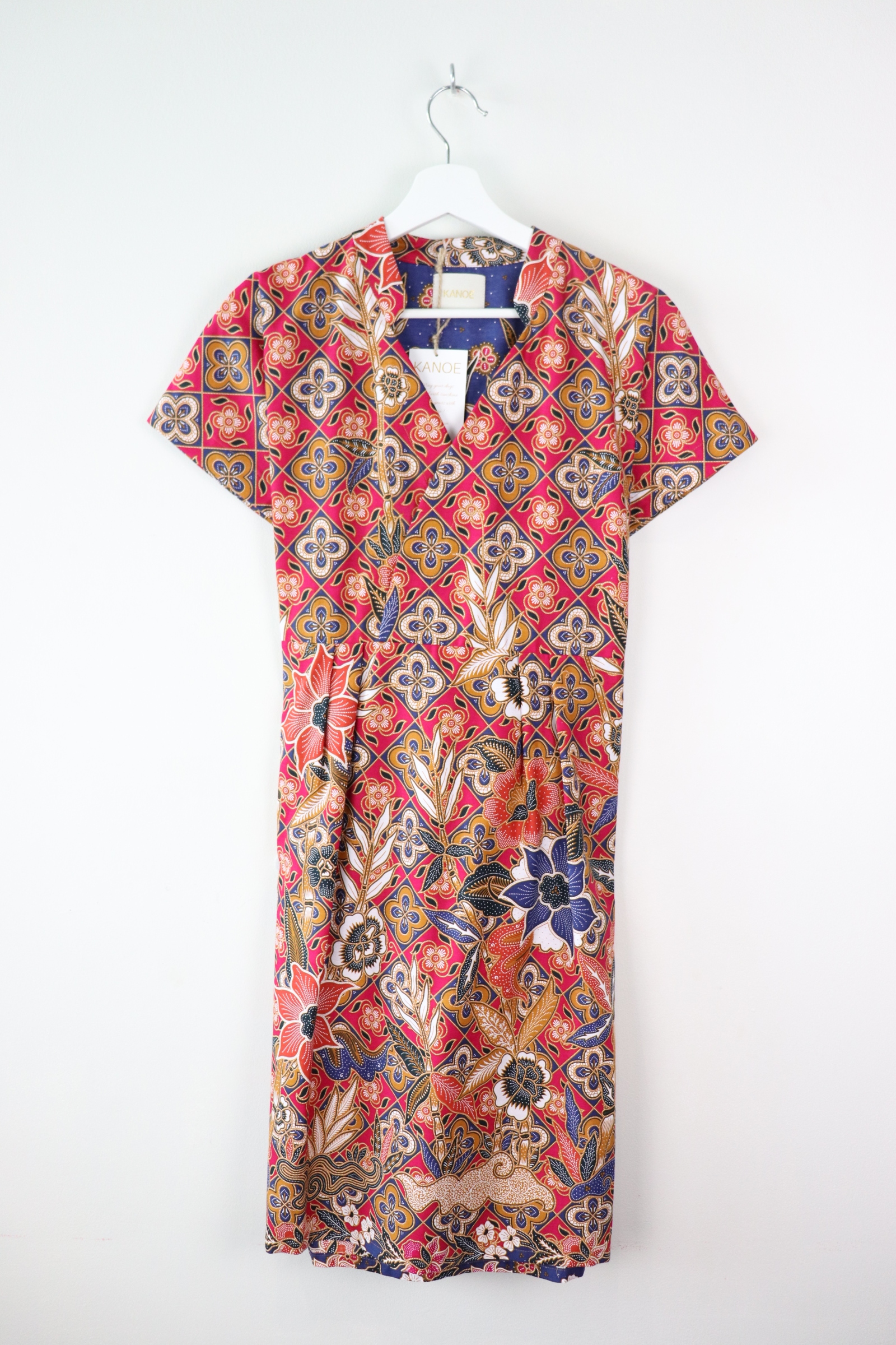 Kimono wrap dress w/ mandarin collar  - Rhea