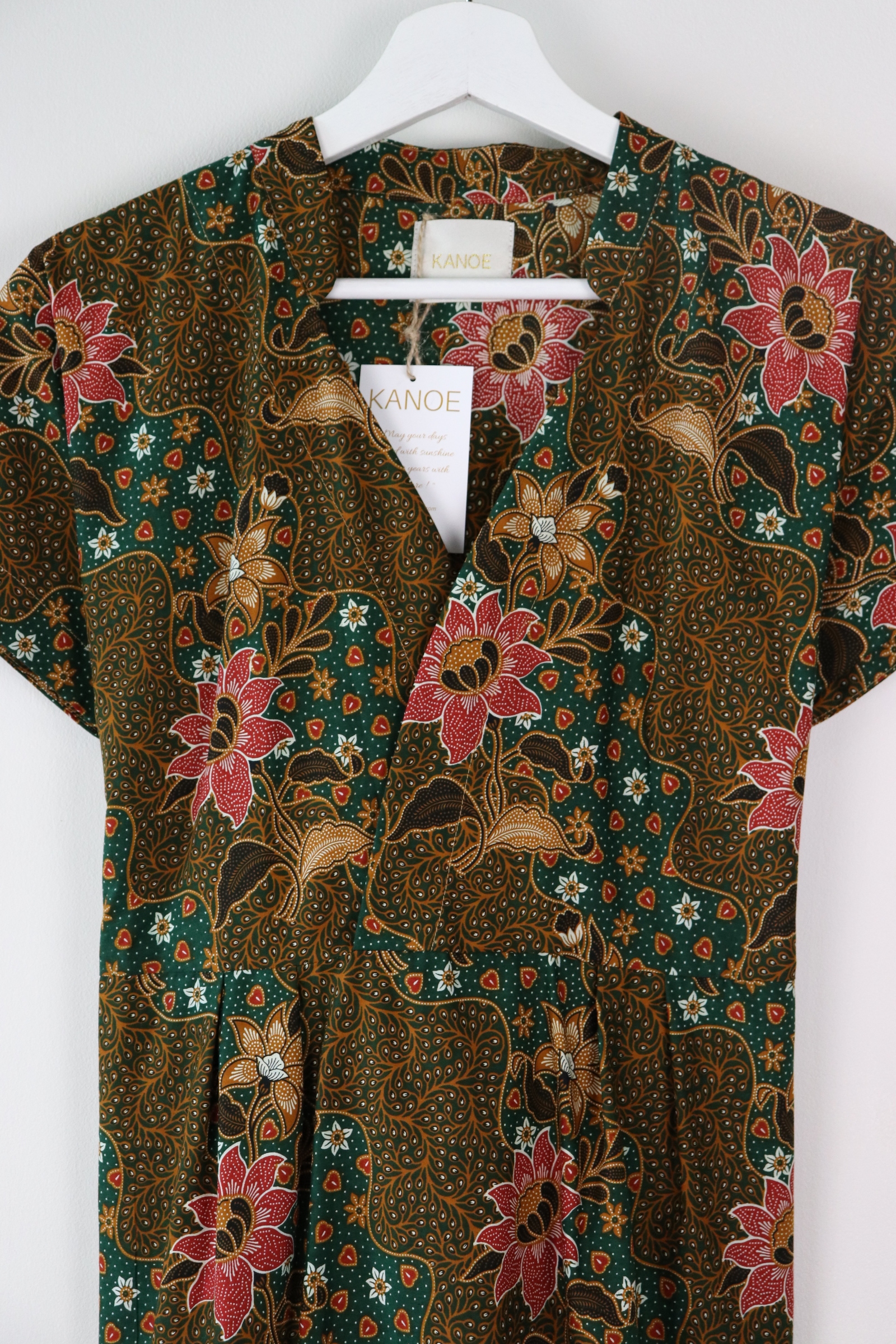 Kimono wrap dress w/ mandarin collar  - Gamora