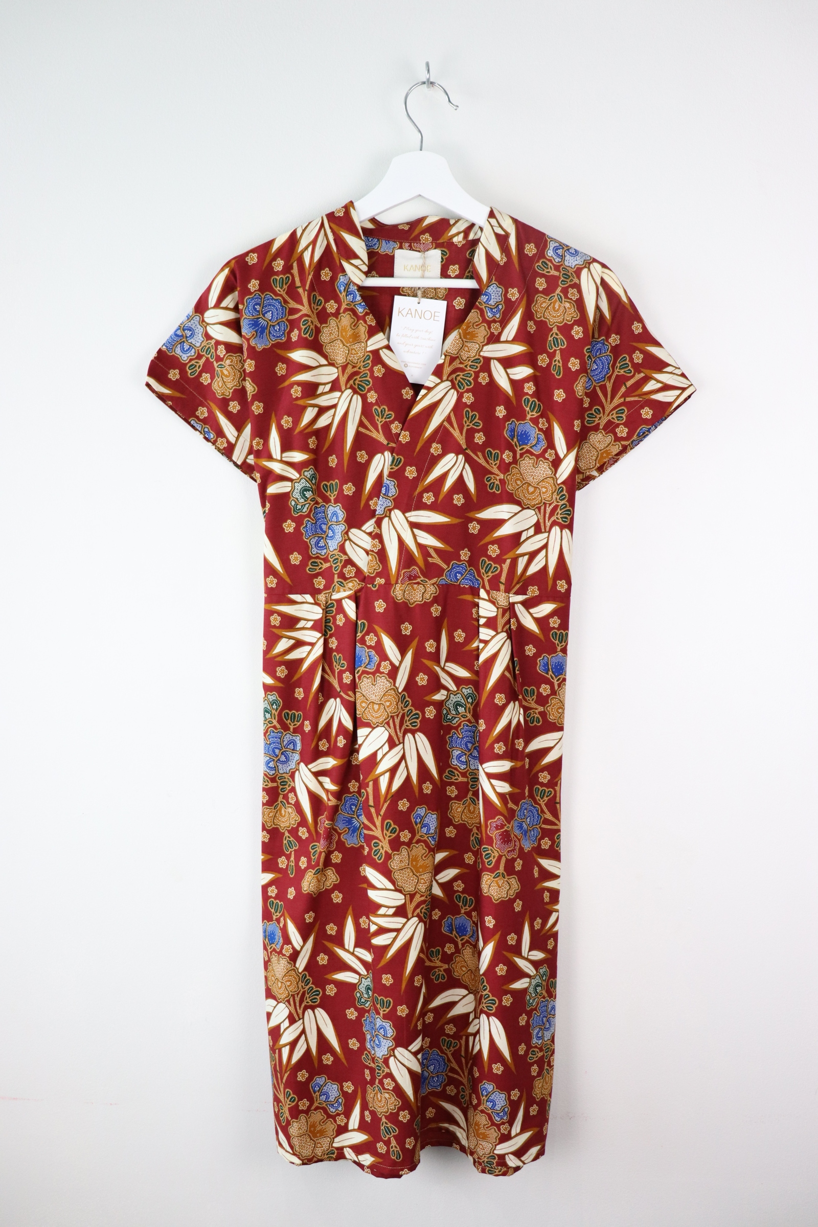 Kimono wrap dress w/ mandarin collar  - Giovanne