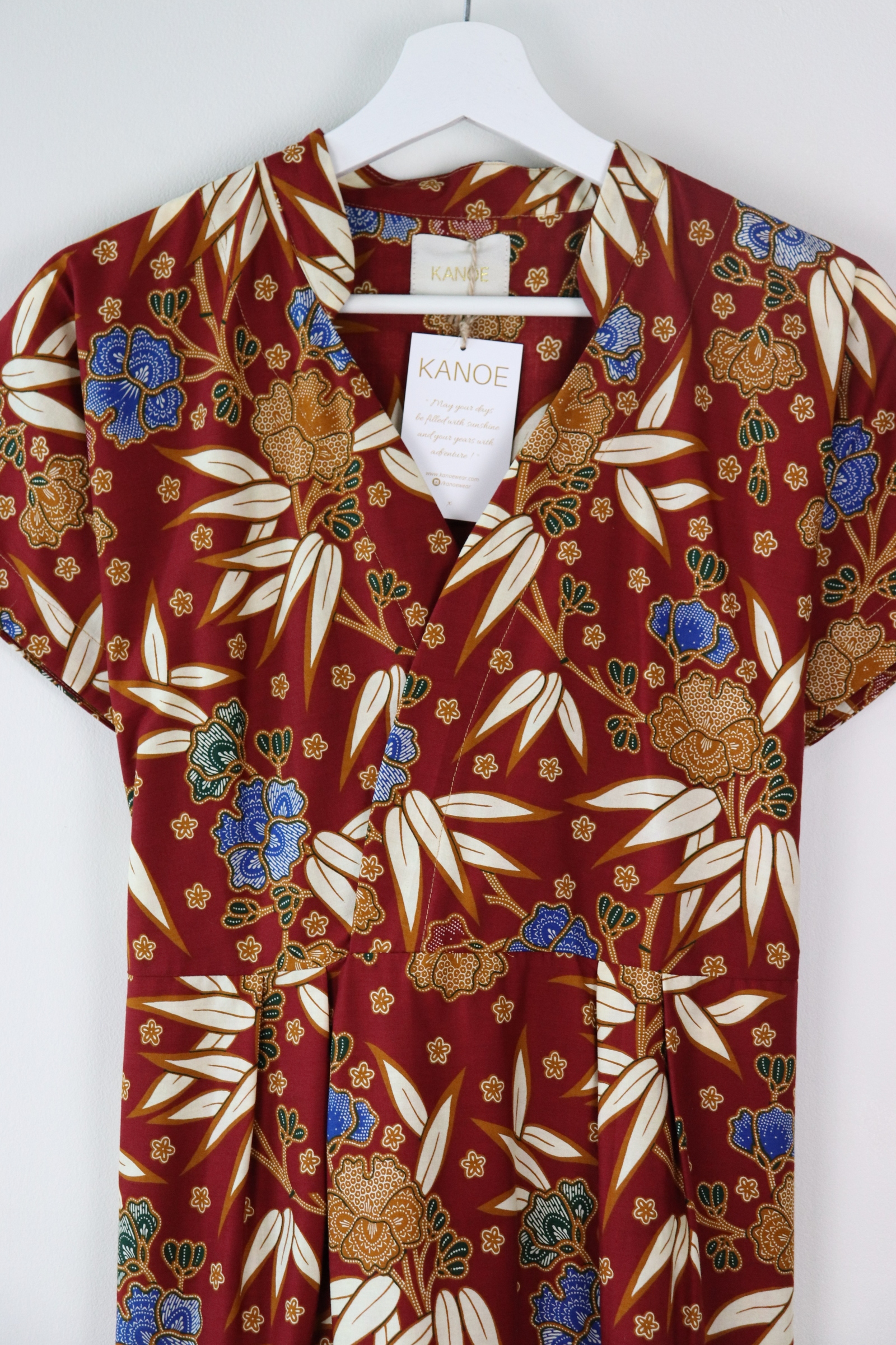 Kimono wrap dress w/ mandarin collar  - Giovanne