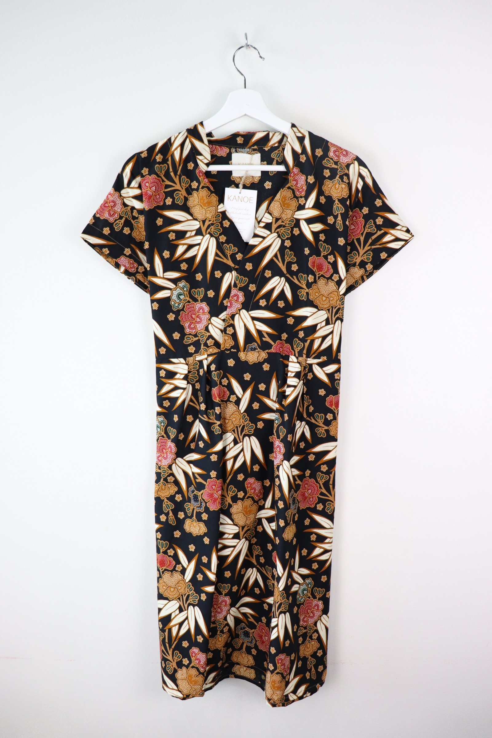 Kimono wrap dress w/ mandarin collar  - Marleigh